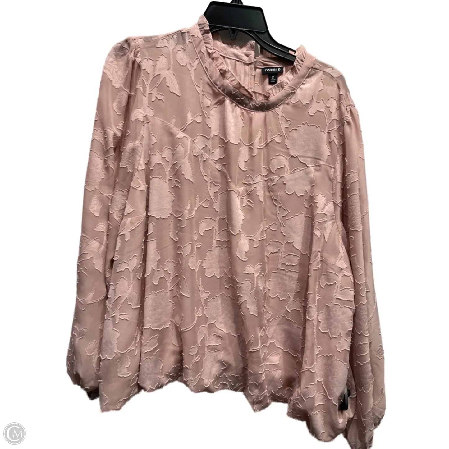 Top Long Sleeve By Torrid In Mauve, Size: 2x