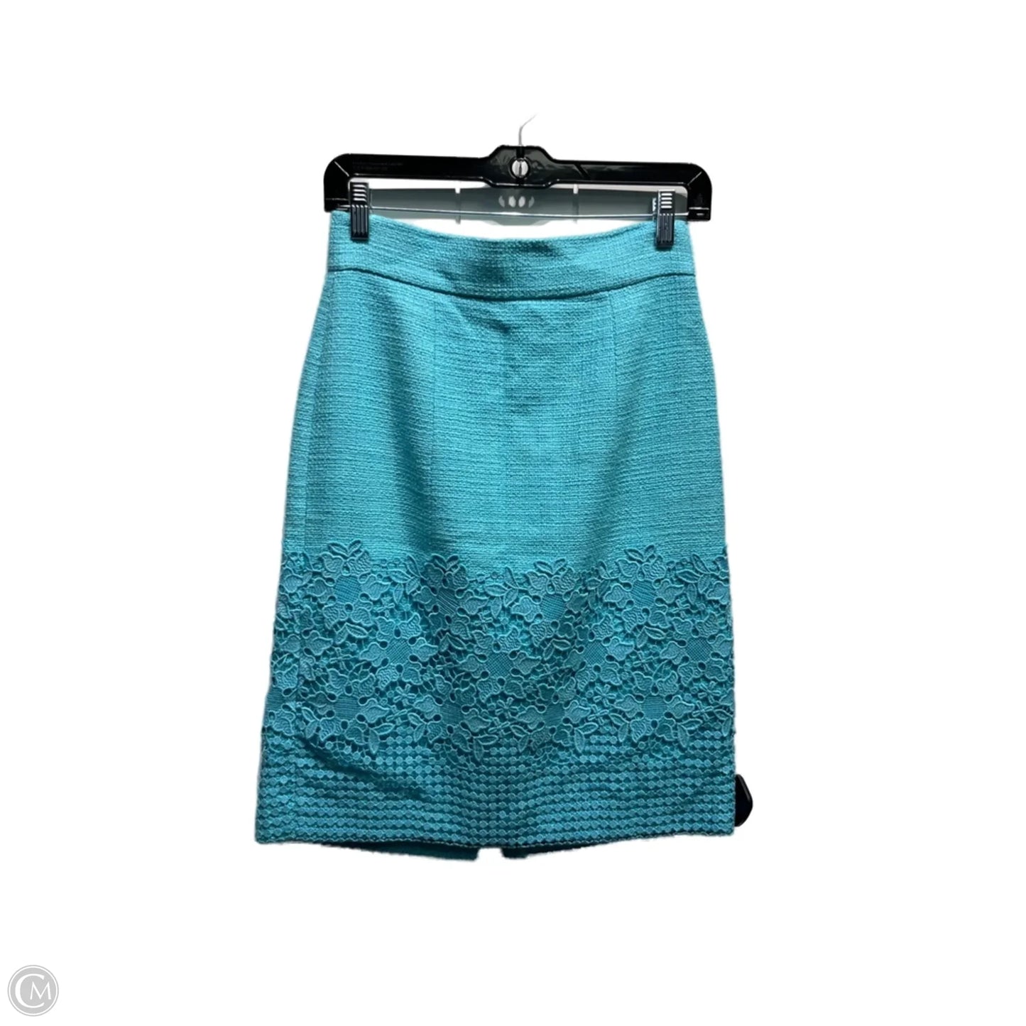 Skirt Midi By Tahari By Arthur Levine In Teal, Size: 4