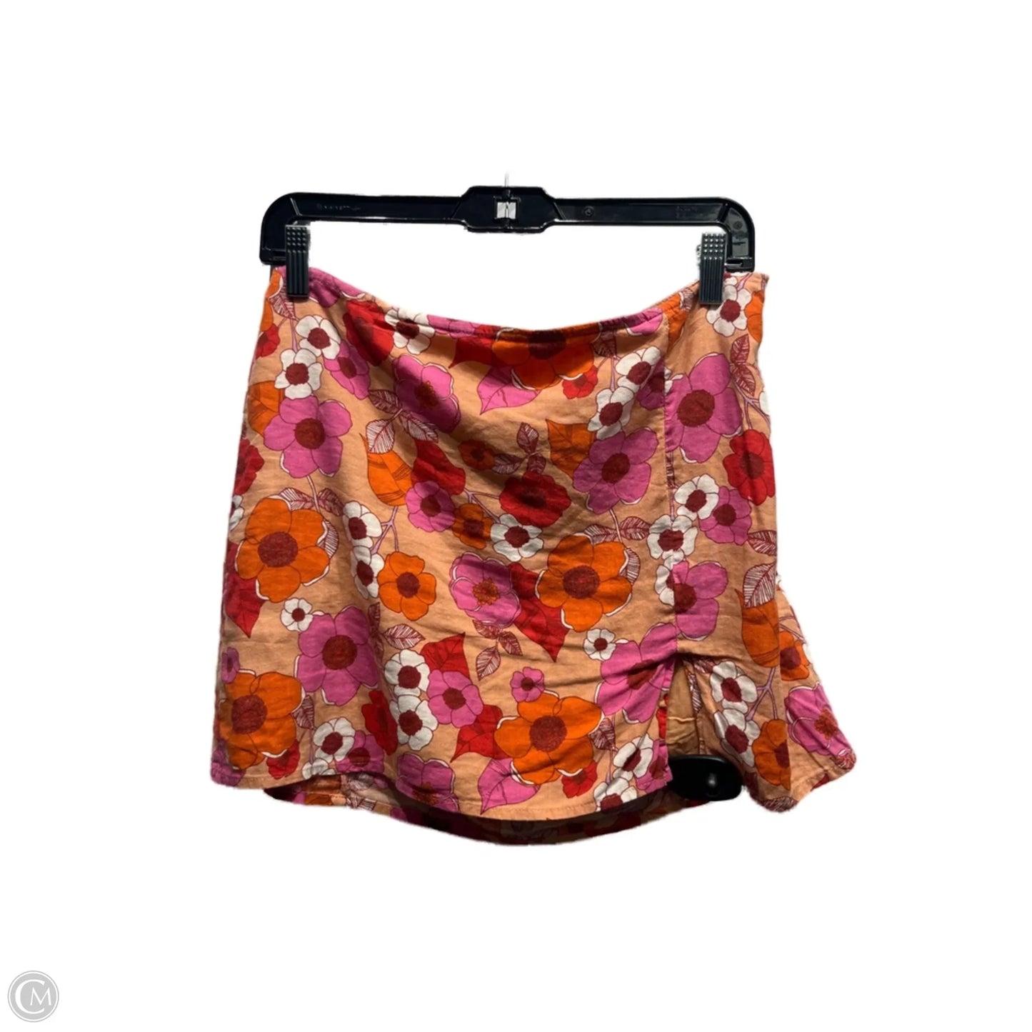 Skirt Mini & Short By Urban Outfitters In Orange & Pink, Size: M