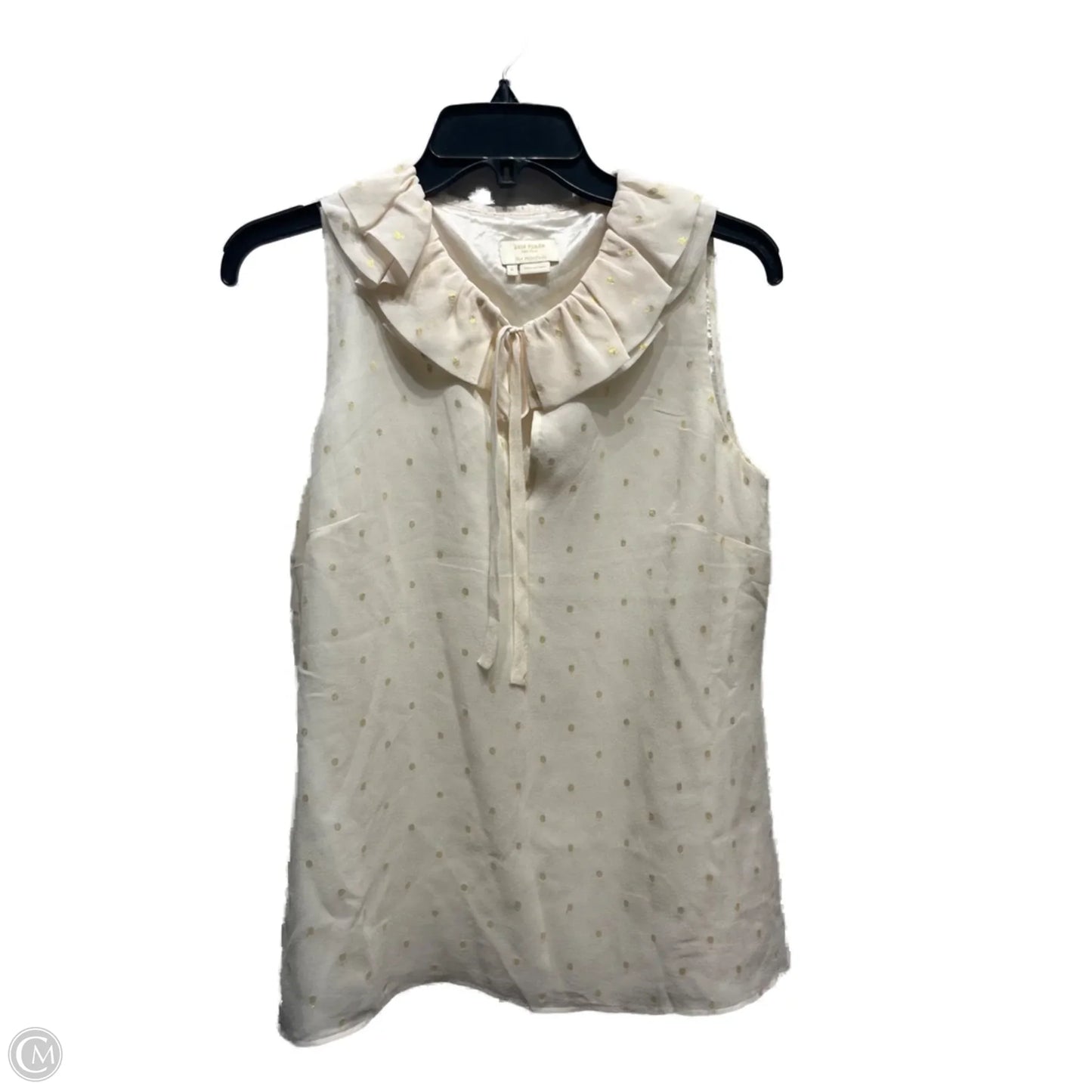 Top Sleeveless Designer By Kate Spade In Gold, Size: 6