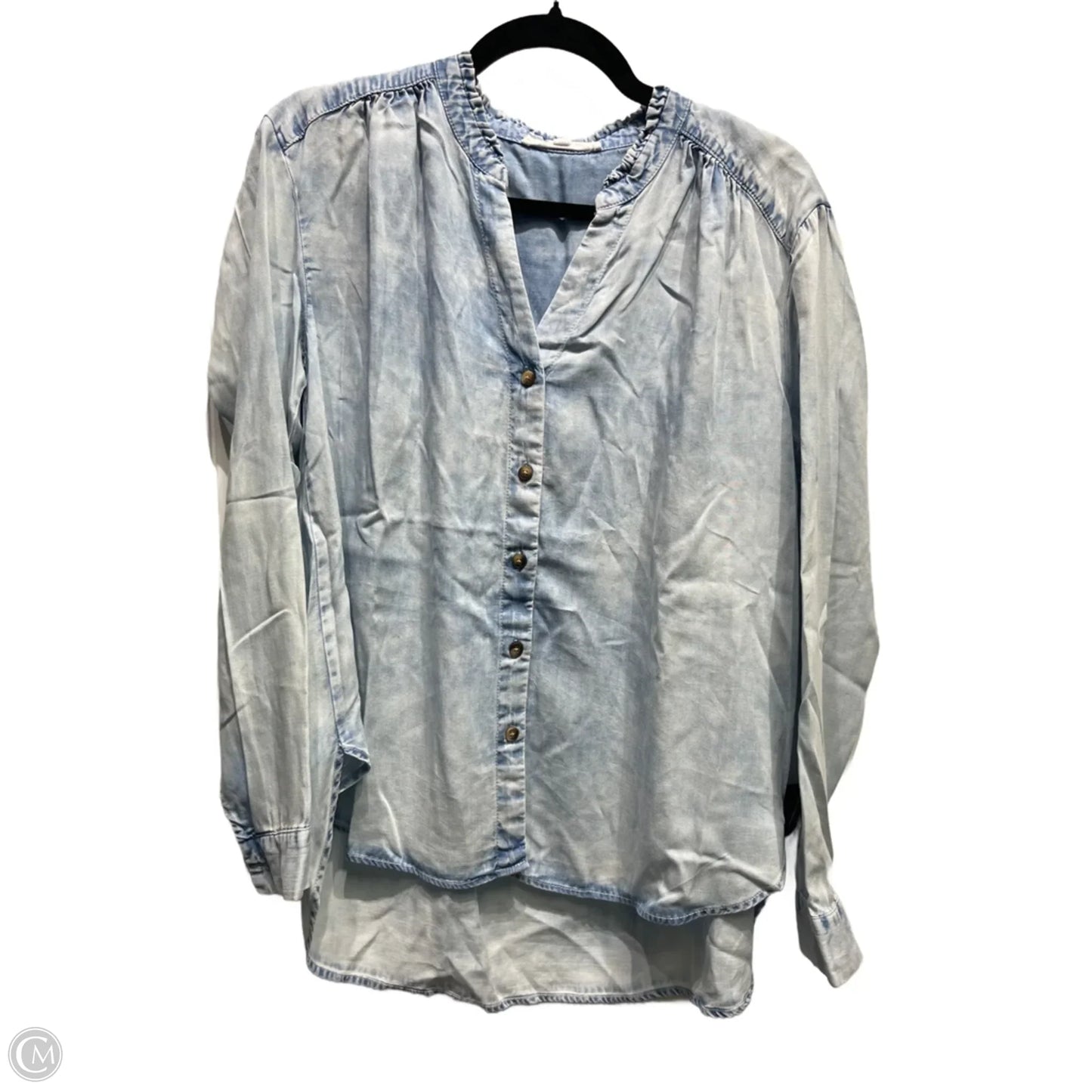 Top Long Sleeve By Jane And Delancey In Blue Denim, Size: S