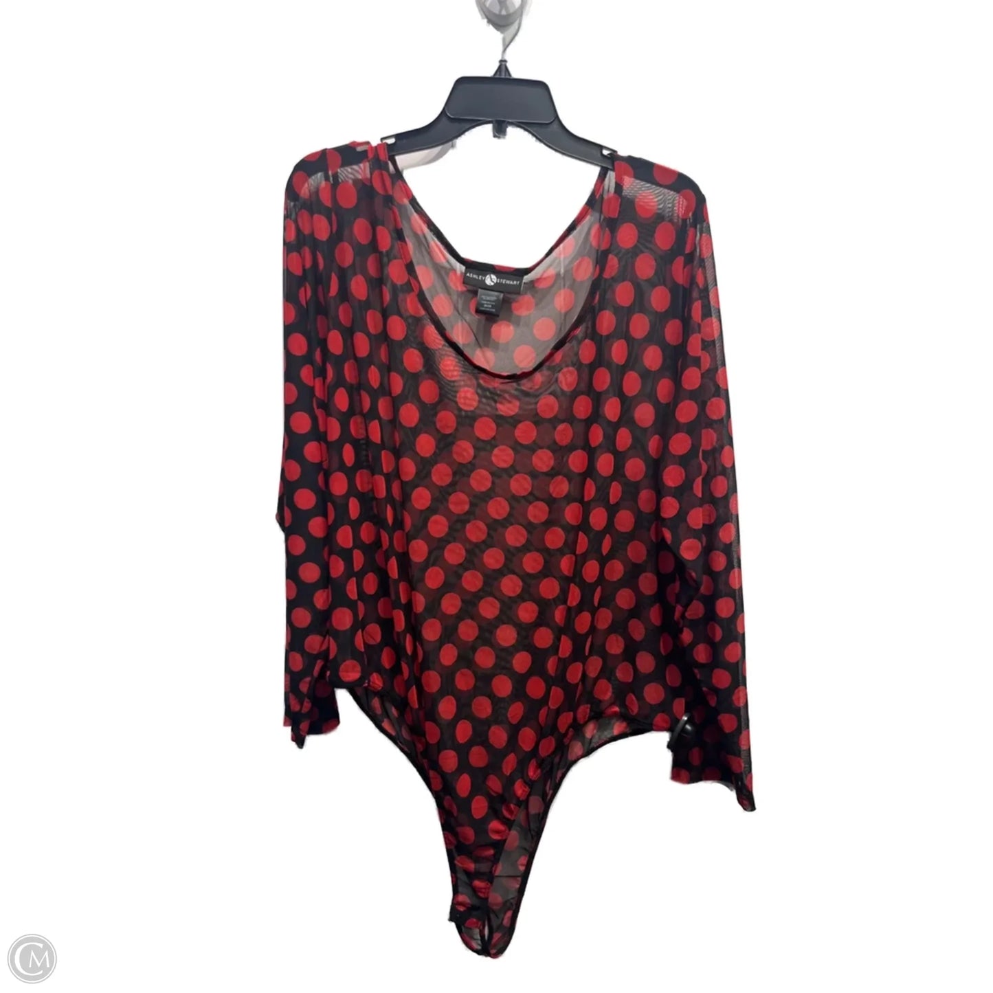 Bodysuit By Ashley Stewart In Black & Red, Size: 28