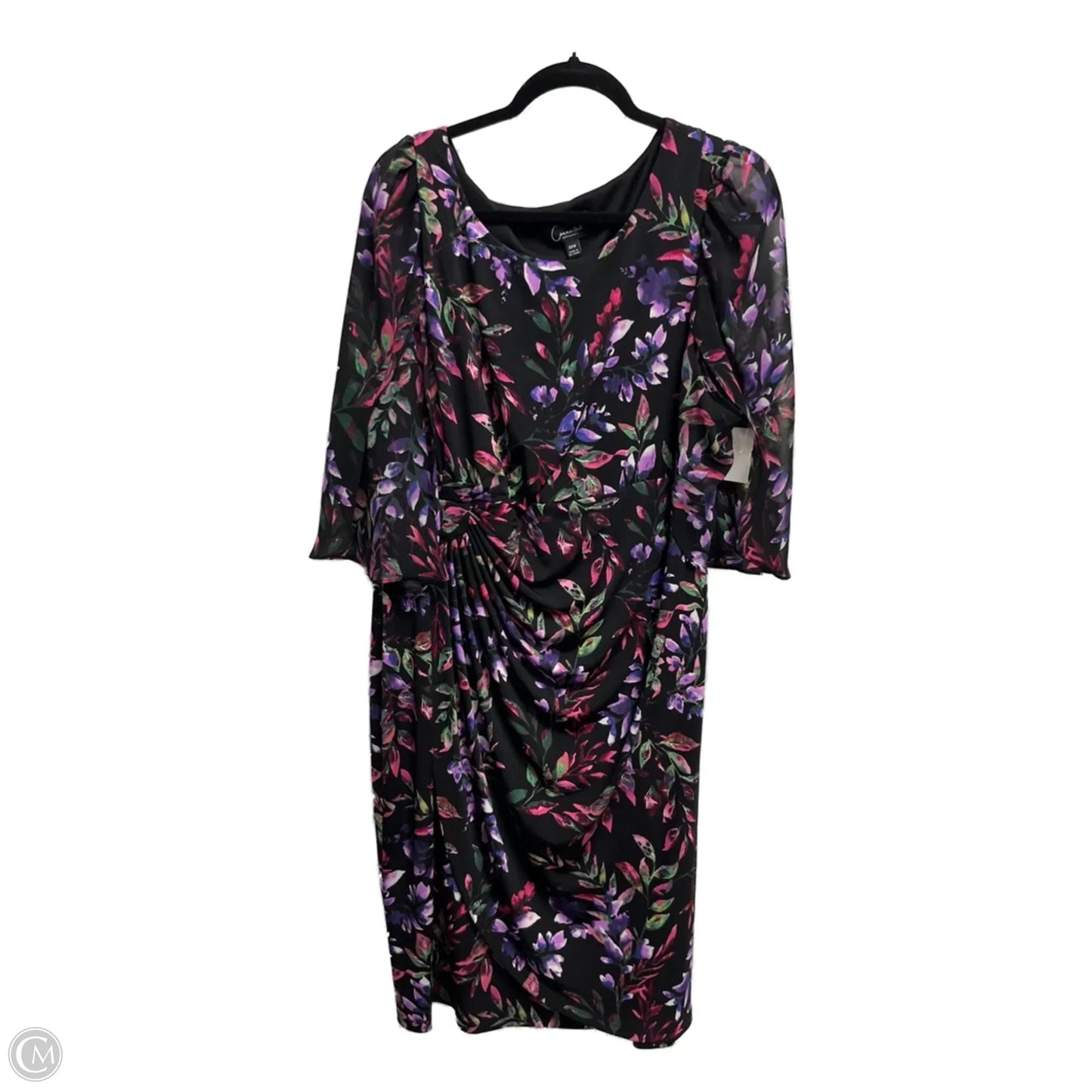 Dress Work By Connected Apparel In Black & Pink, Size: 20