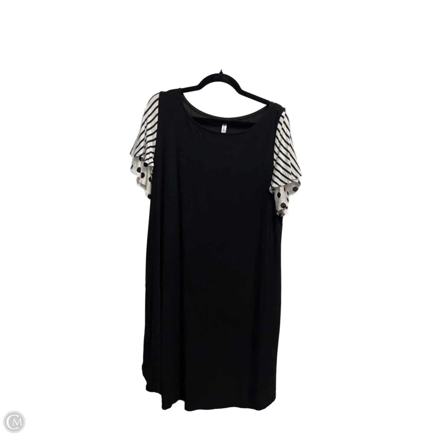 Dress Casual Short By Emerald In Black & White, Size: 1x