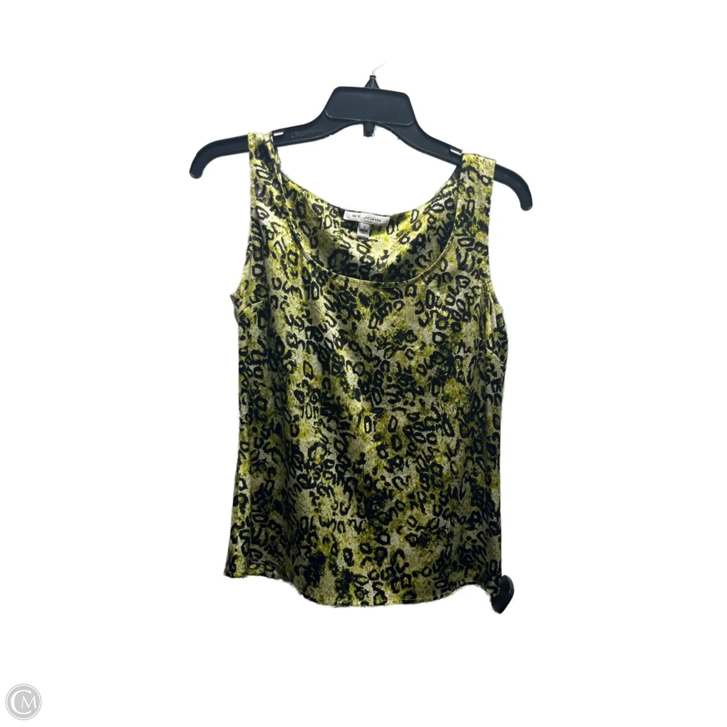Top Sleeveless Luxury Designer By St John Collection In Black & Green, Size: S