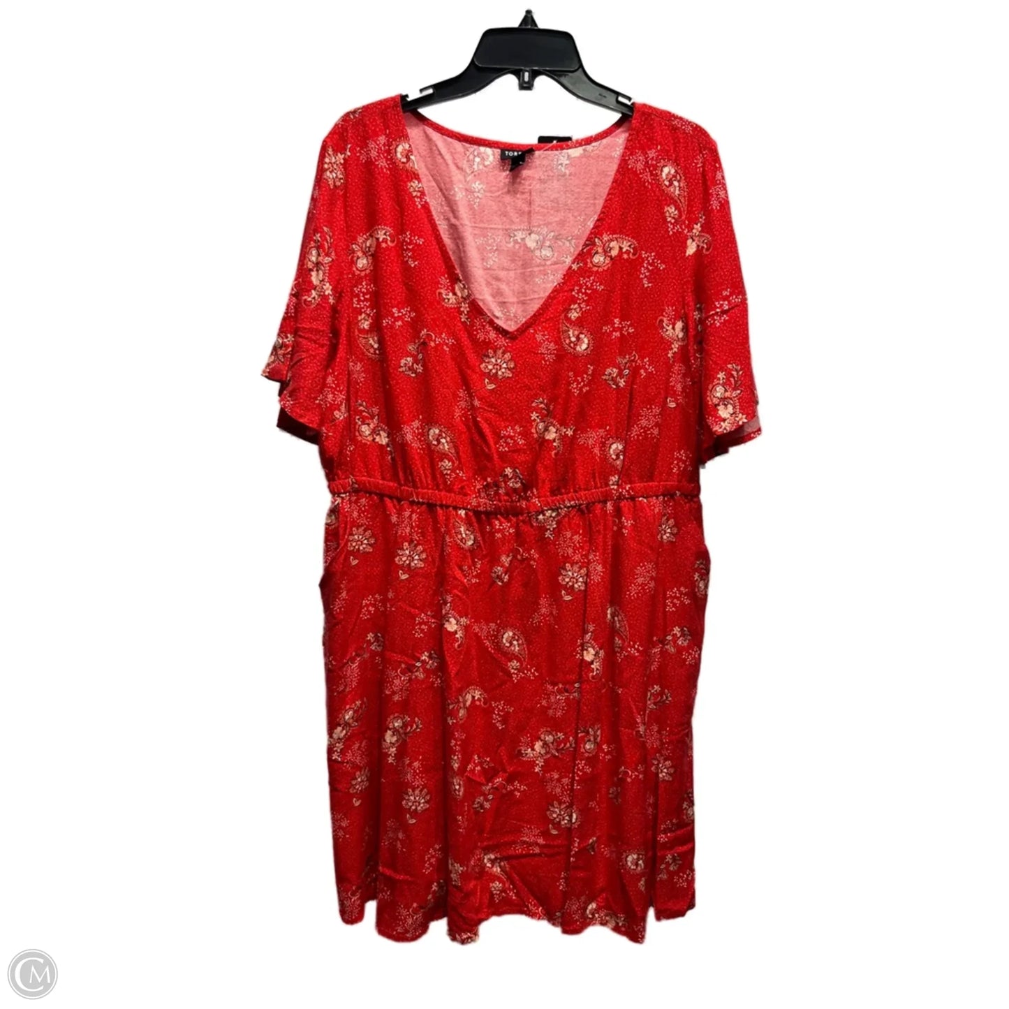 Dress Casual Short By Torrid In Red & White, Size: 2x