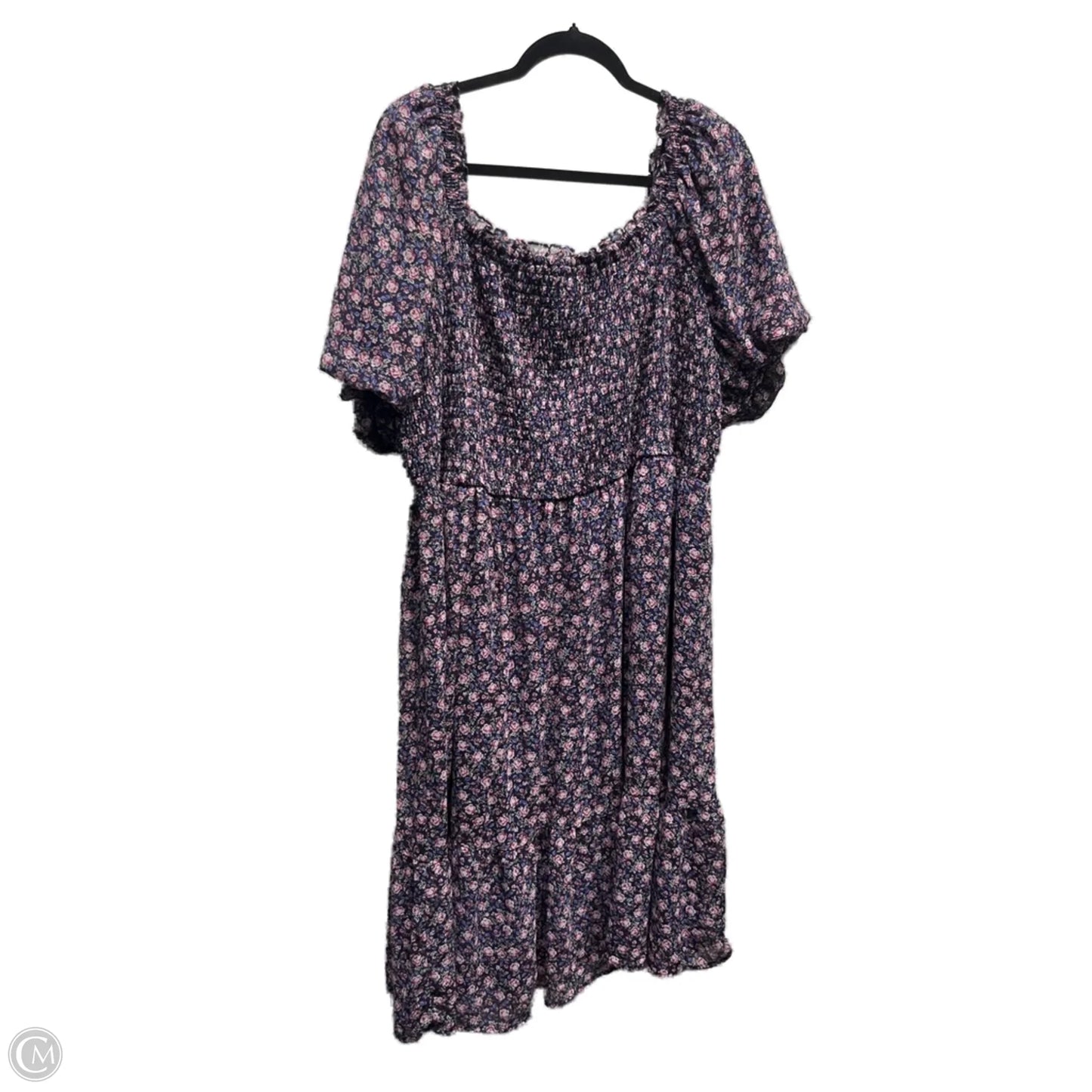 Dress Casual Short By Lc Lauren Conrad In Blue & Pink, Size: 4x