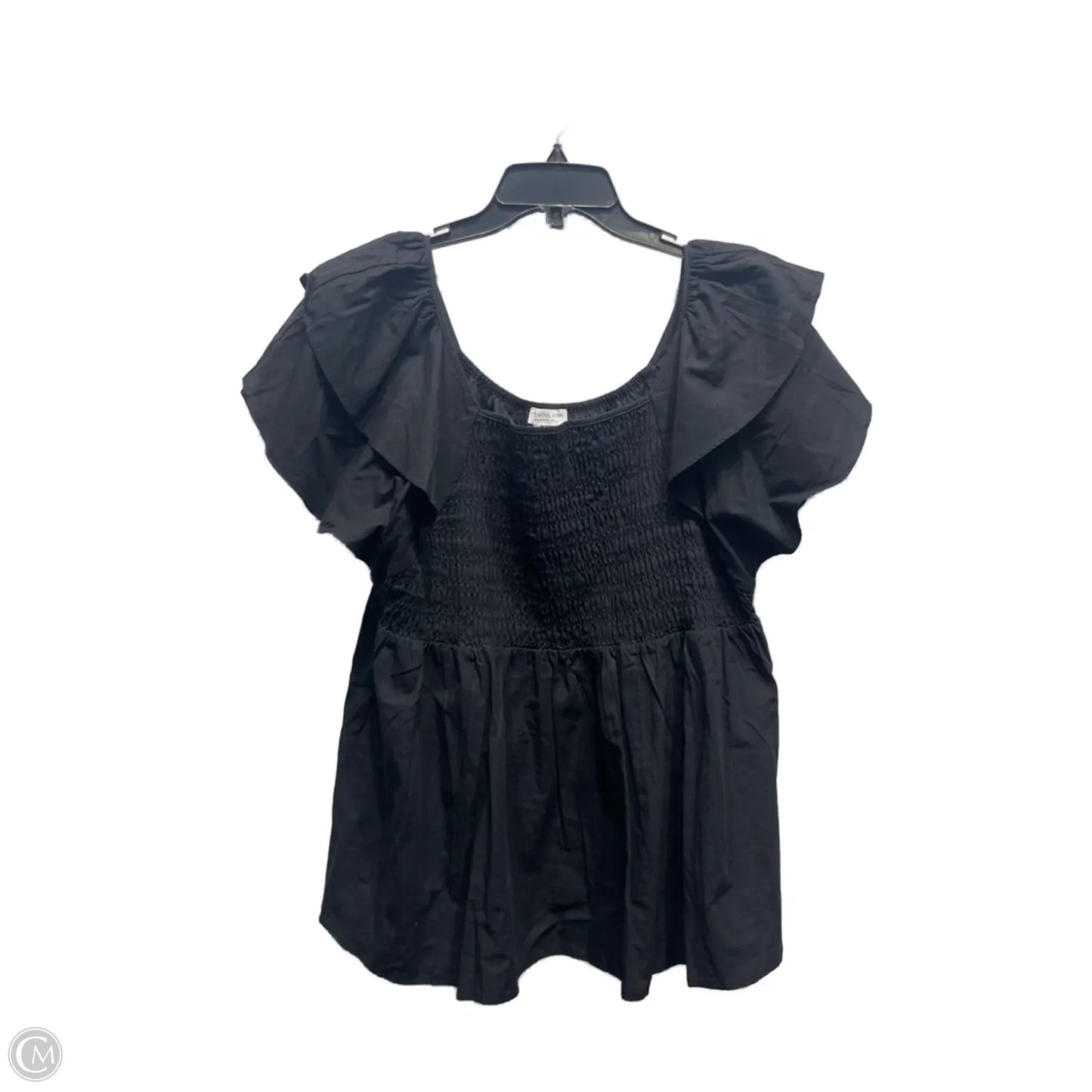 Top Short Sleeve By CHIC SOUL In Black, Size: 3x