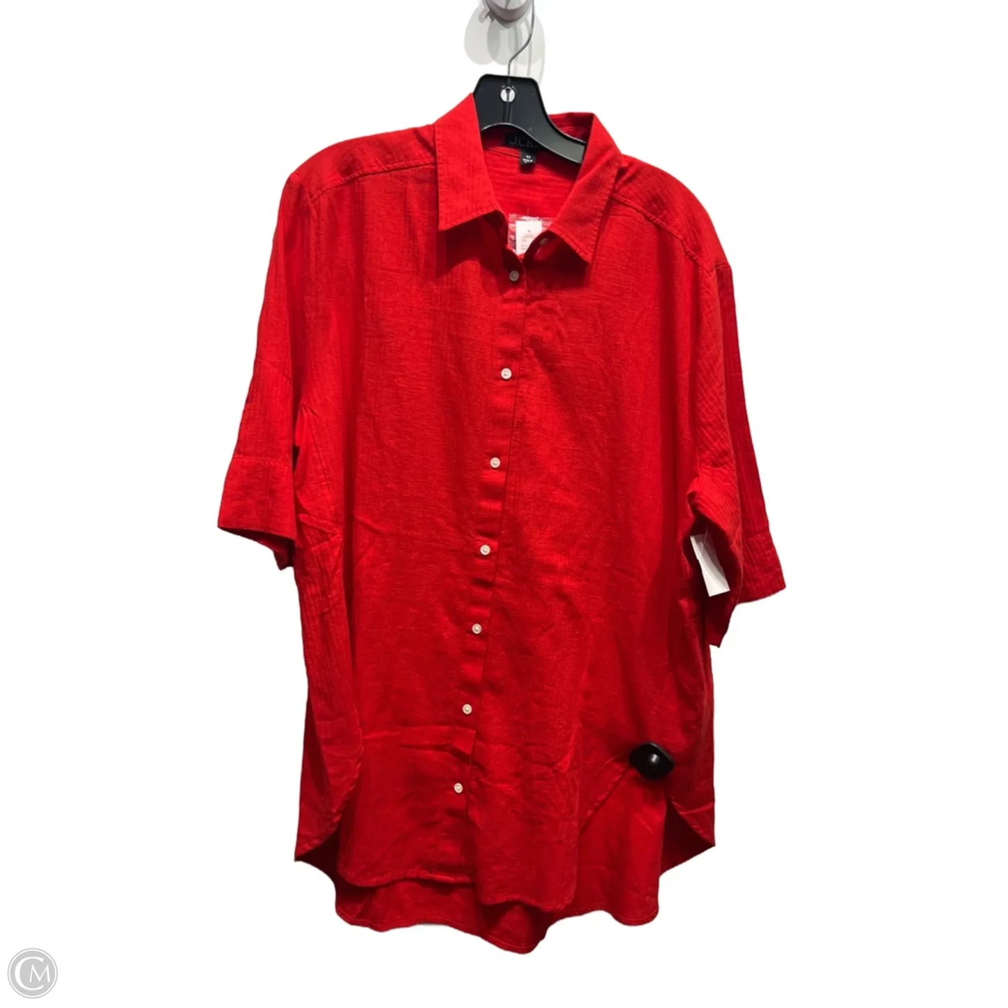 Tunic Short Sleeve By J. Crew In Red, Size: Xs
