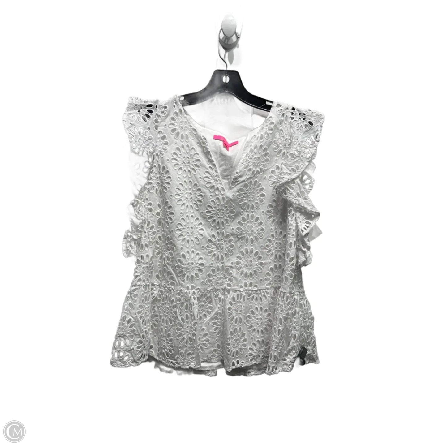 Top Short Sleeve Designer By Lilly Pulitzer In White, Size: 10