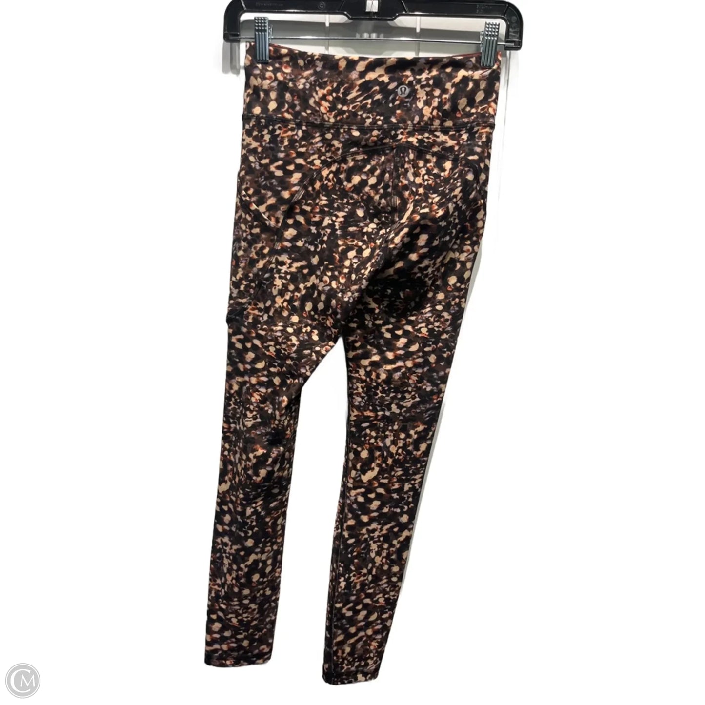 Athletic Leggings By Lululemon In Cream & Red, Size: 4