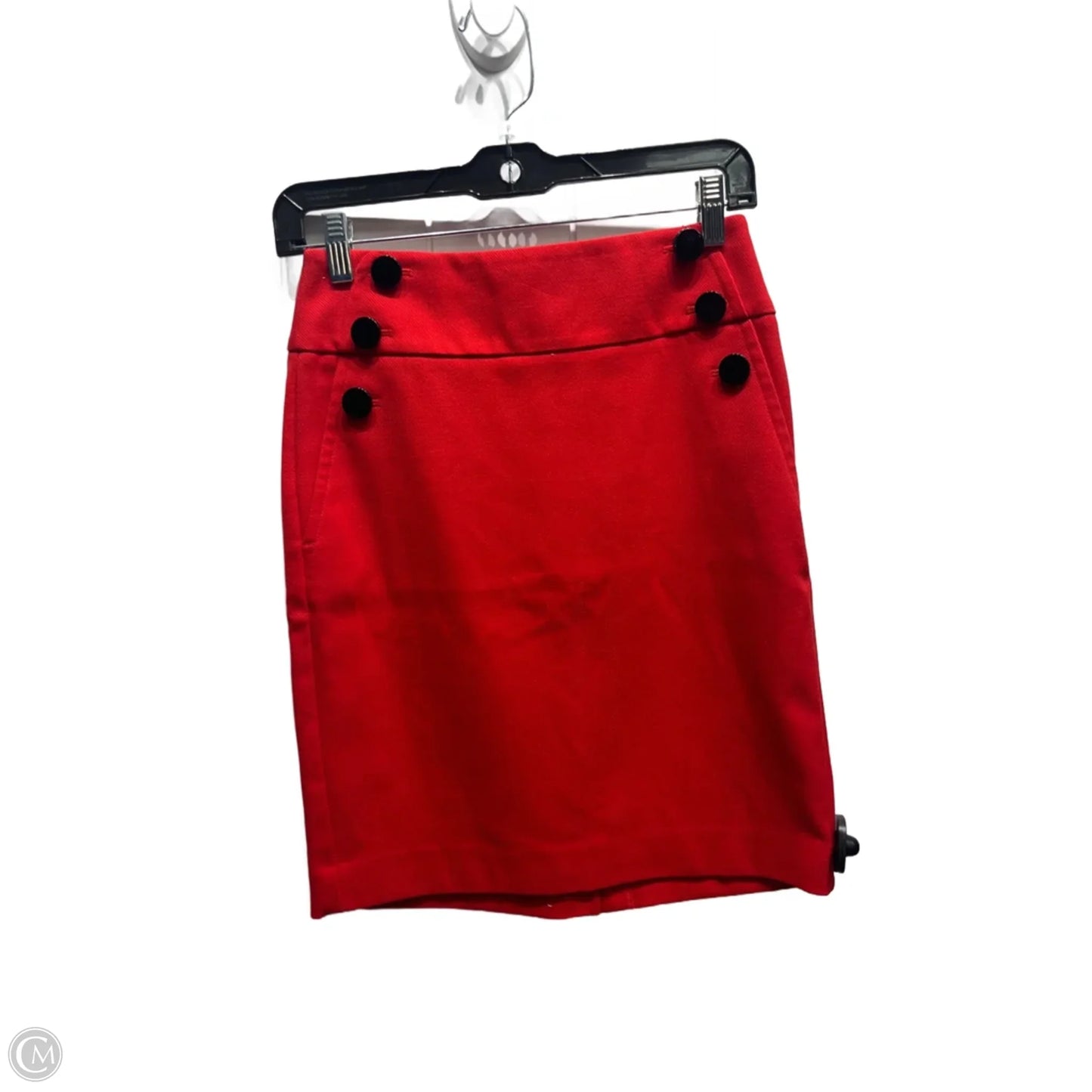 Skirt Midi By Loft In Red, Size: Xxs