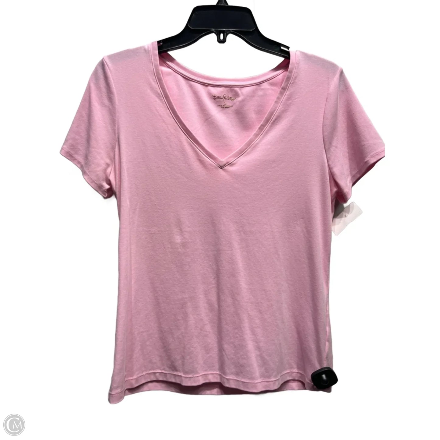 Top Short Sleeve Designer By Lilly Pulitzer In Pink, Size: L