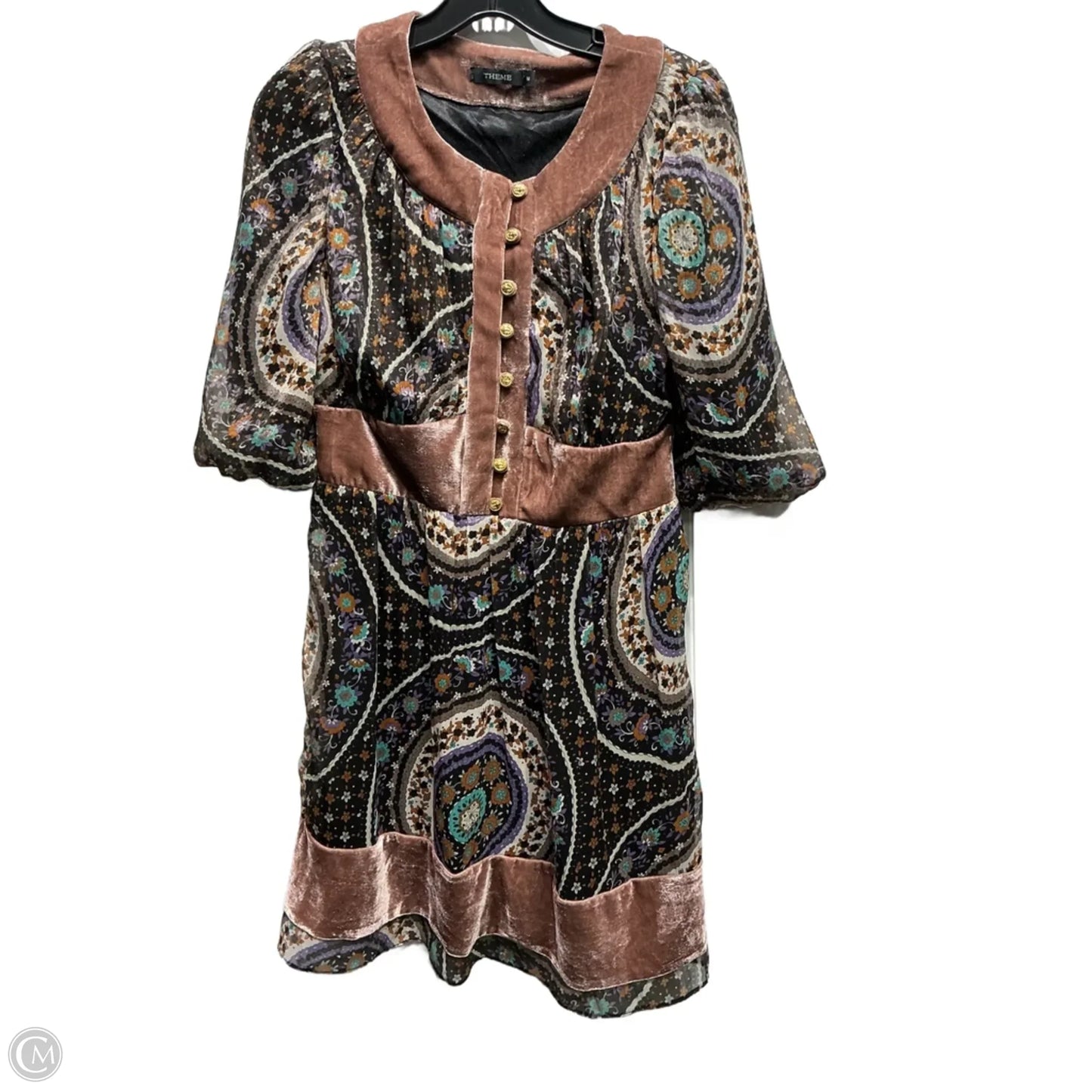 Dress Work By theme In Brown & Orange, Size: M