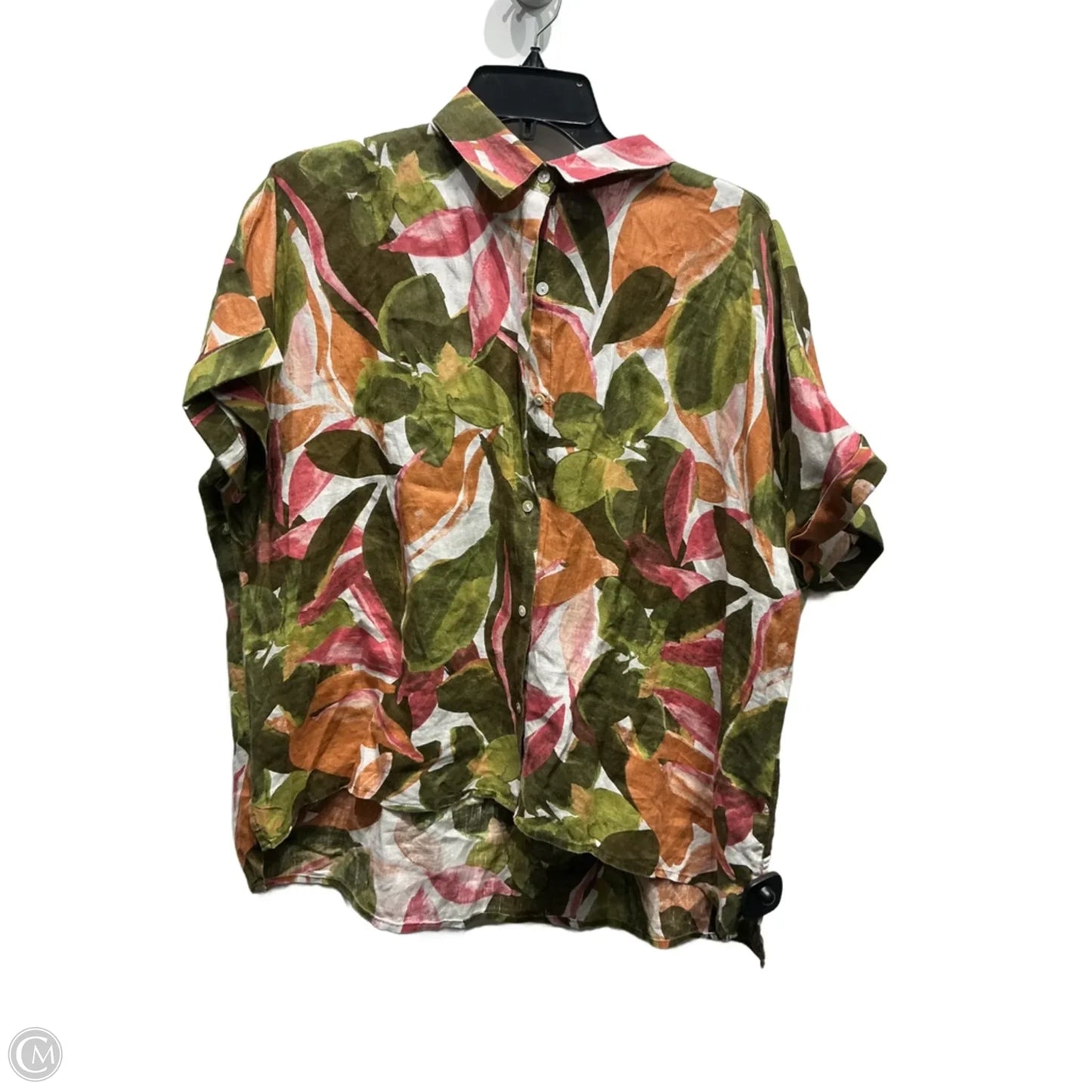 Top Short Sleeve By Rachel Zoe In Green & Pink, Size: Xl