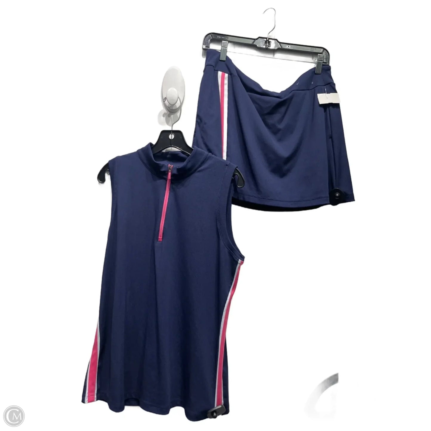 Skirt Set 2pc By GRAND SLAM In Blue & Pink, Size: L