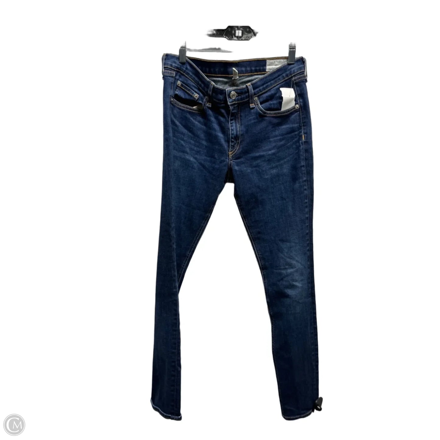 Jeans Skinny By Rag And Bone In Blue Denim, Size: 8