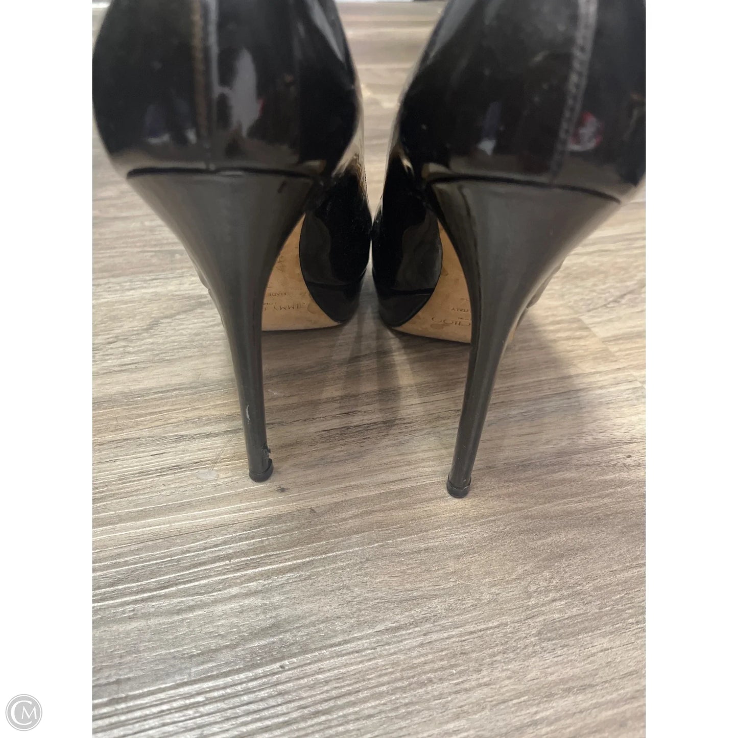 Shoes Luxury Designer By Jimmy Choo In Grey, Size: 9.5