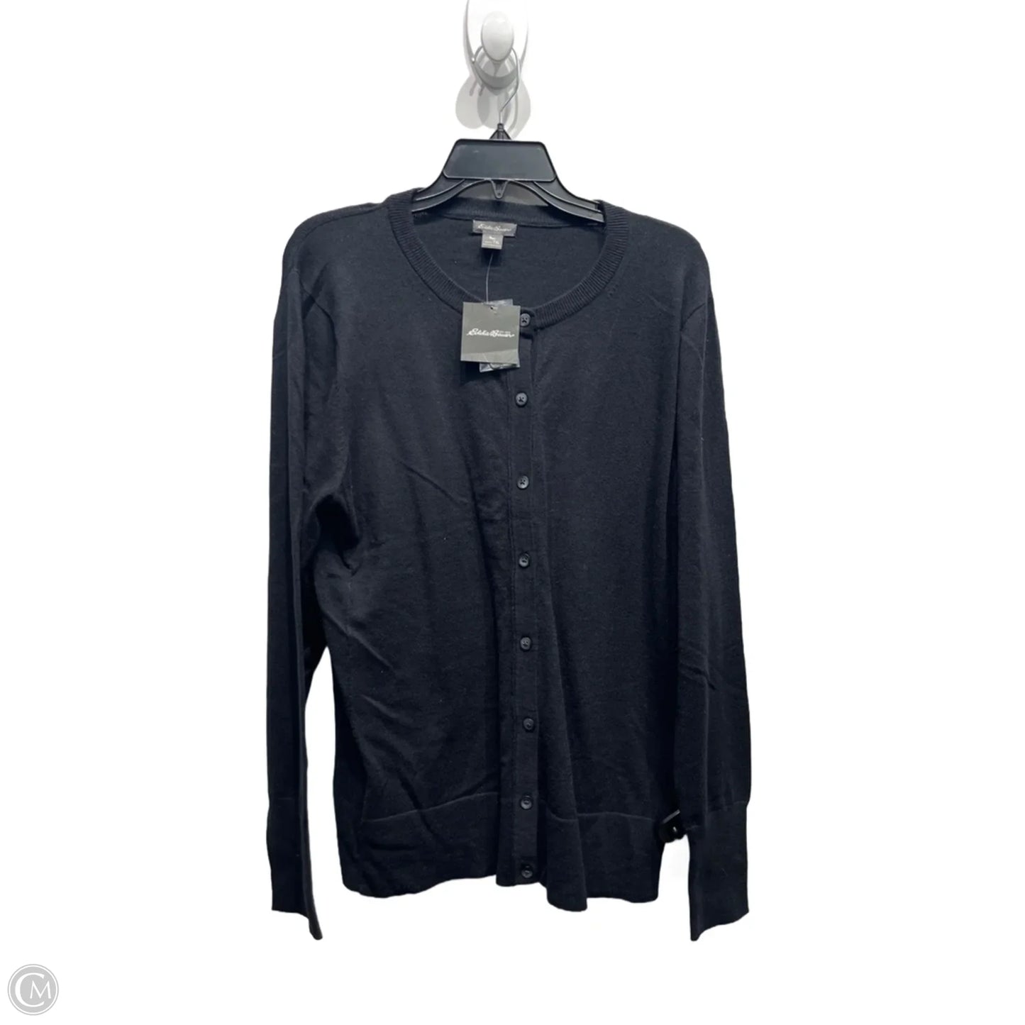Sweater Cardigan By Eddie Bauer In Black, Size: Xl