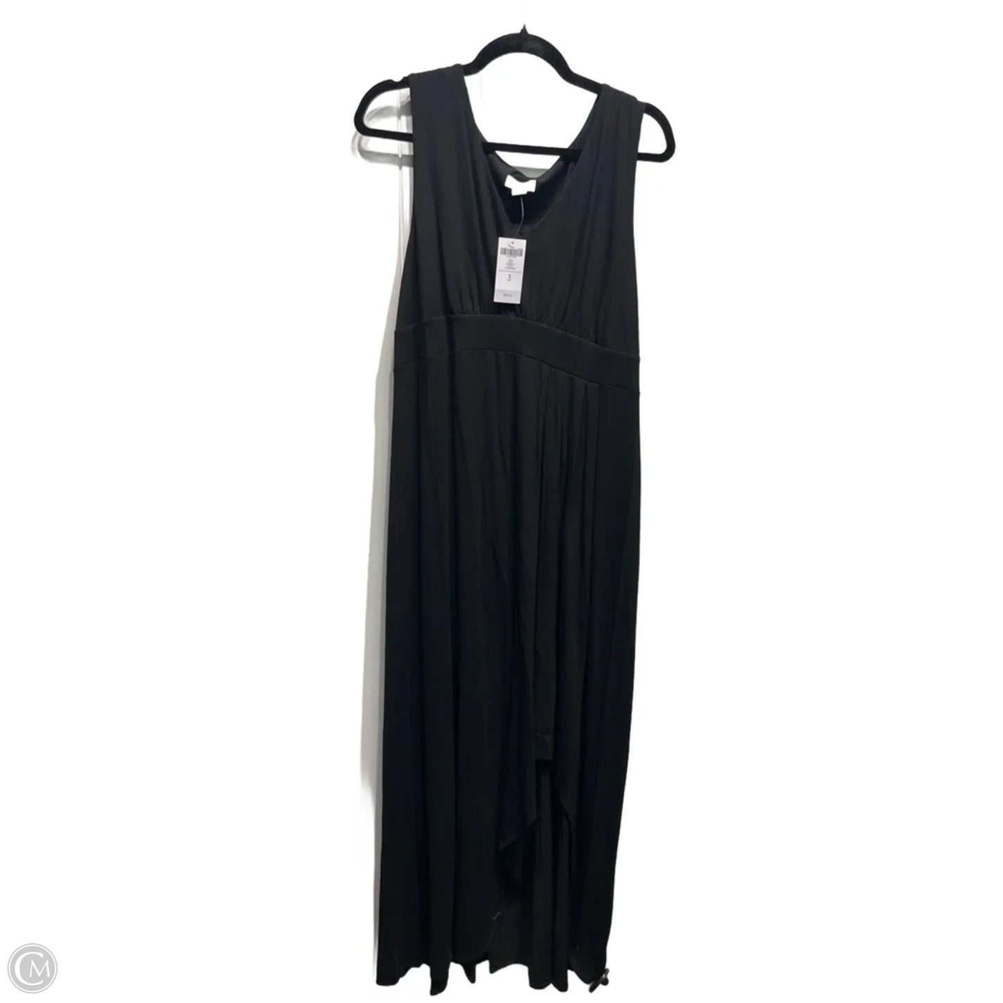 Dress Casual Maxi By Chicos In Black, Size: Xl