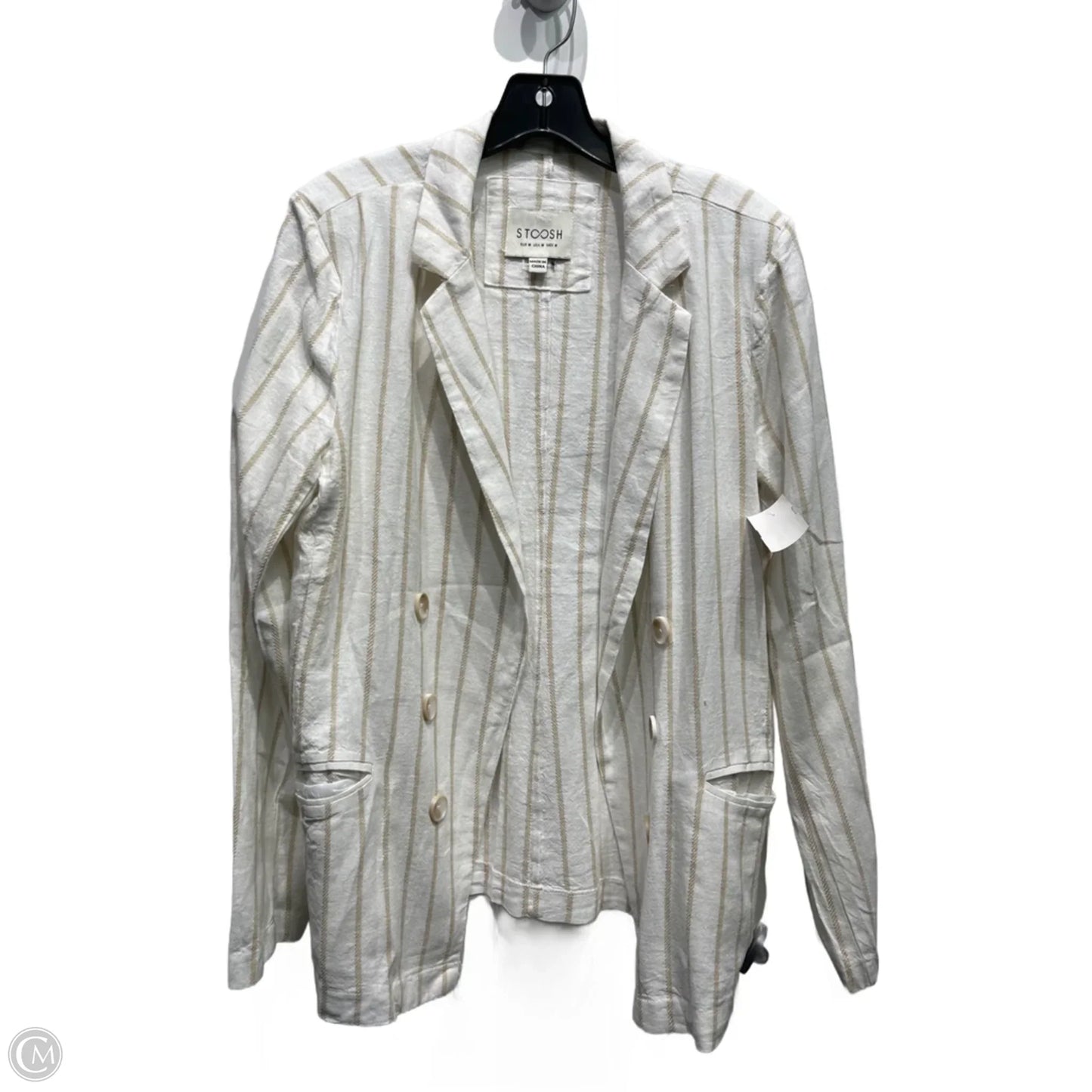 Blazer By Stoosh In Cream & White, Size: M