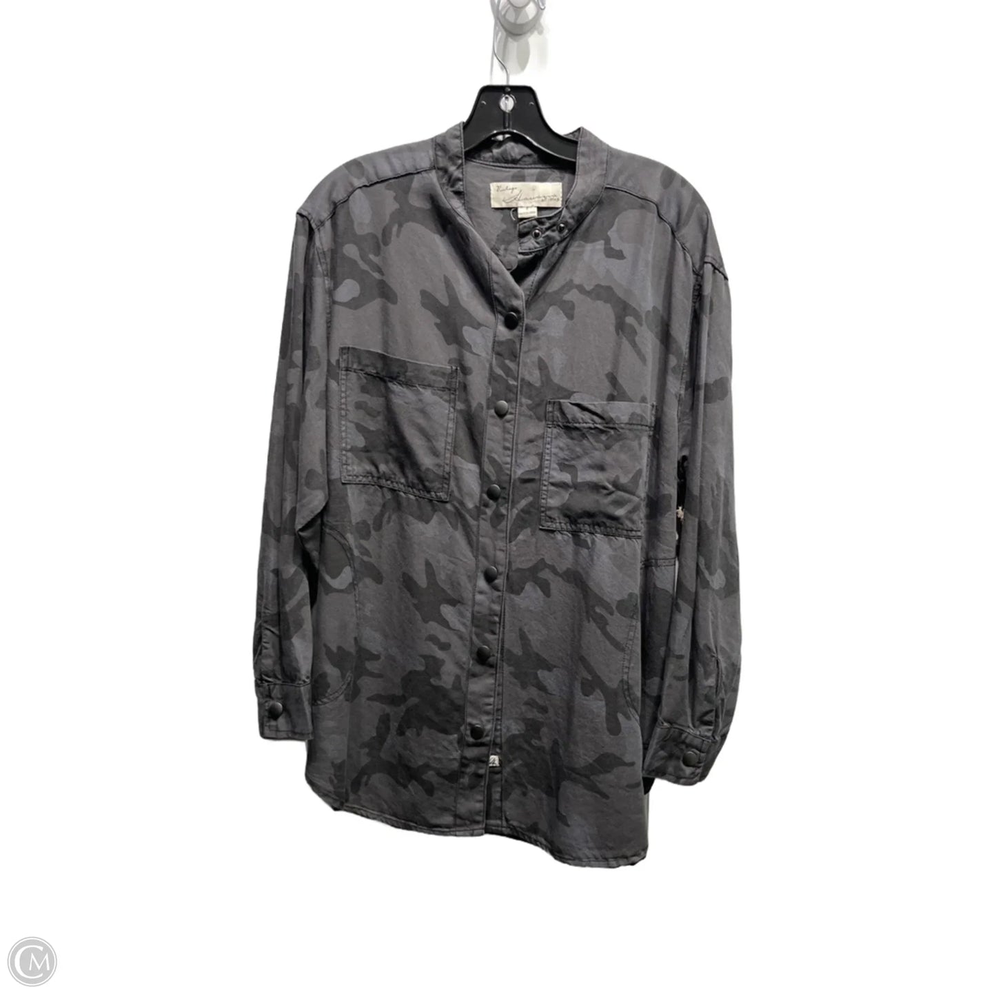 Jacket Utility By Vintage Havana In Grey, Size: S