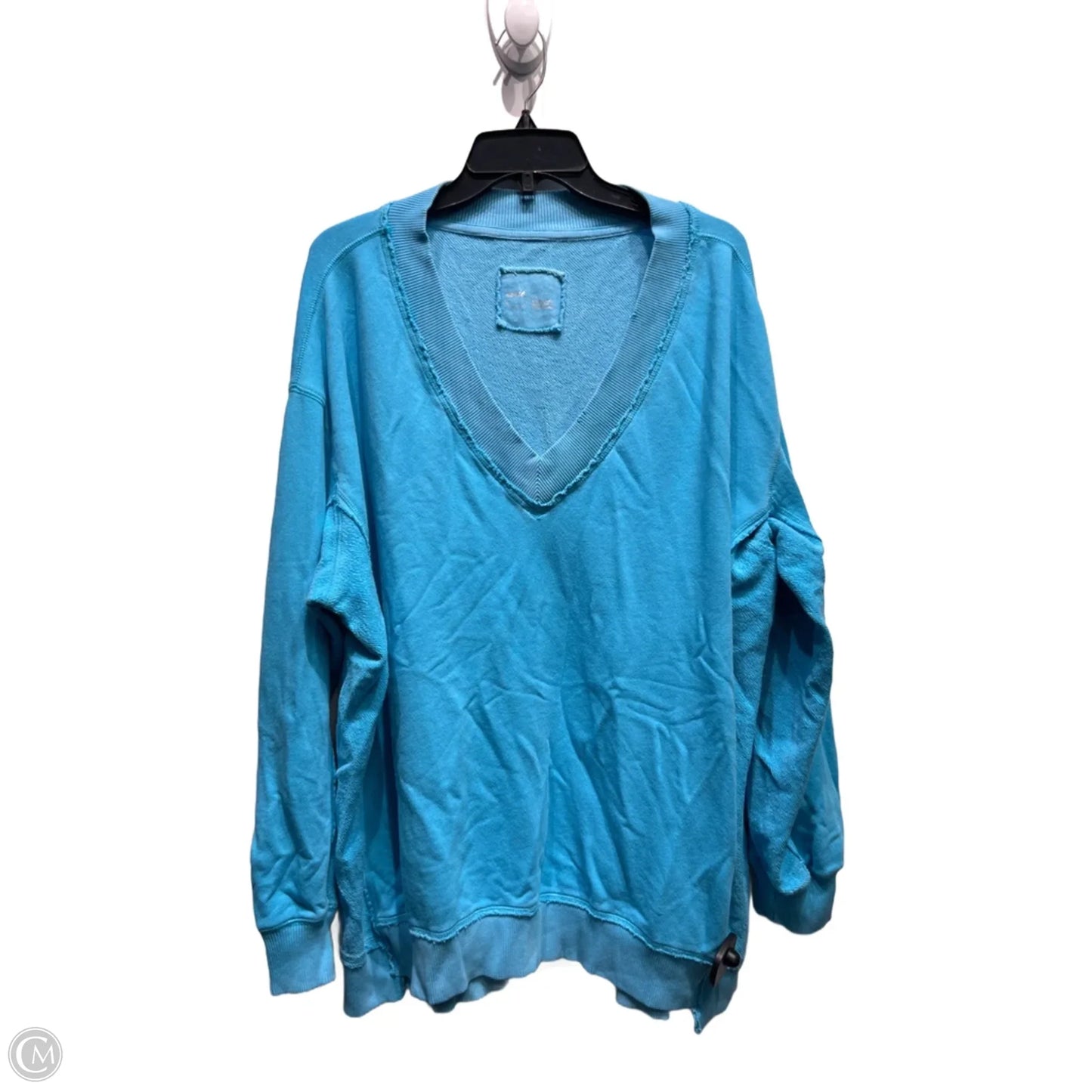 Top Long Sleeve By Aerie In Blue, Size: L