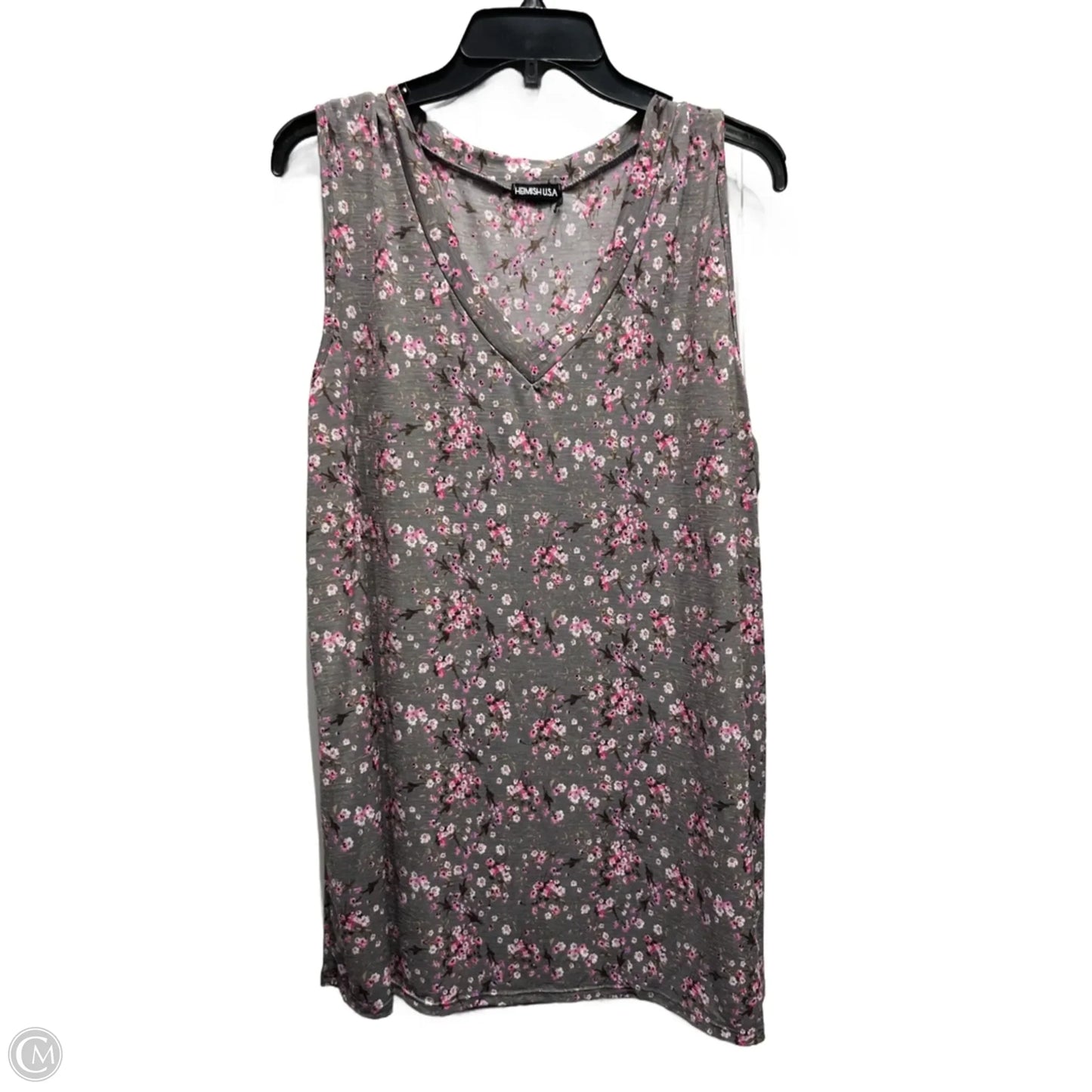 Top Sleeveless By Heimish Usa In Grey & Pink, Size: L