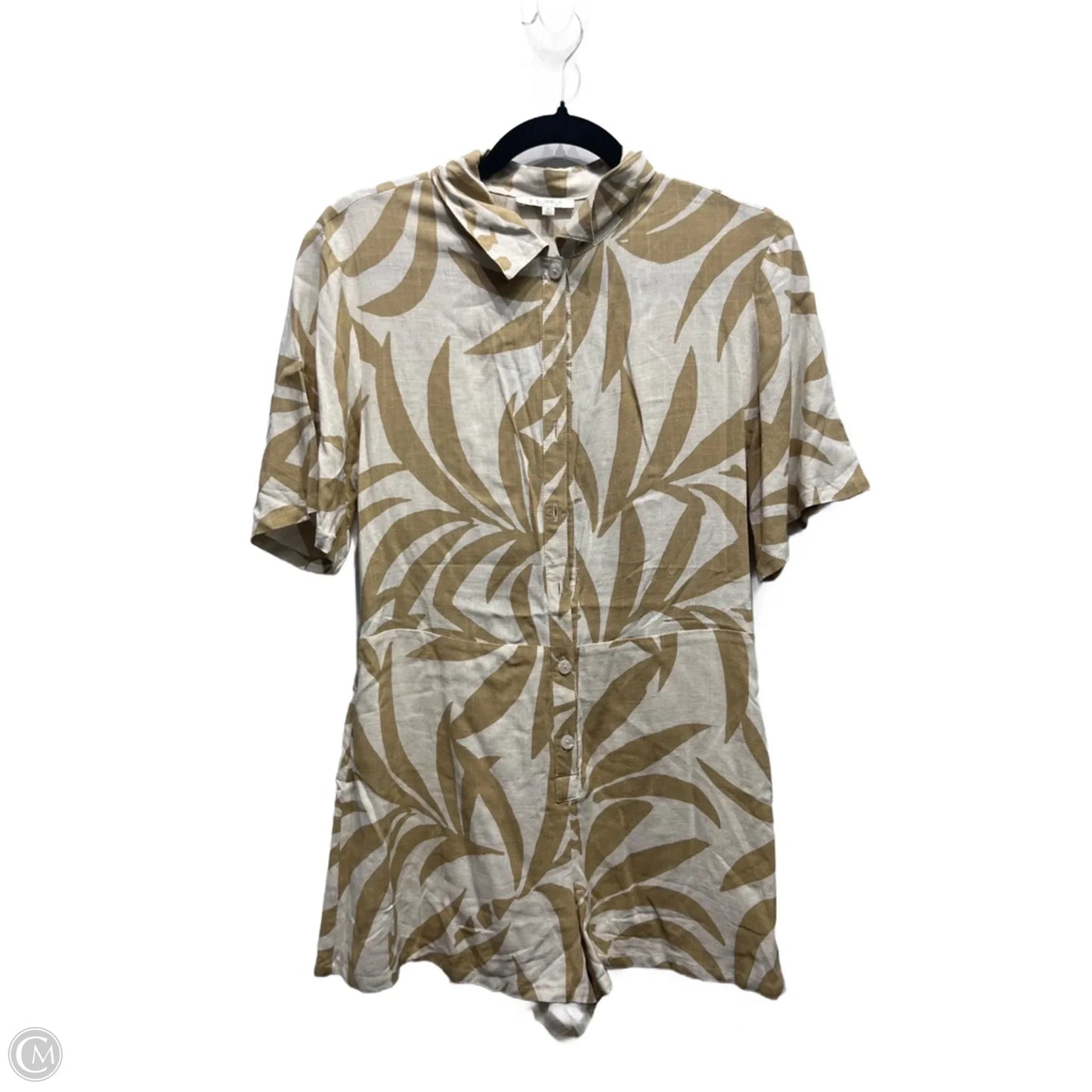 Romper By Z Supply In Cream & Tan, Size: Xs