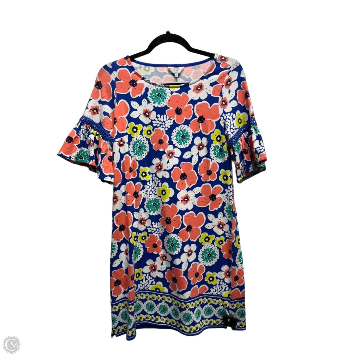 Dress Casual Short By Crown And Ivy In Blue & Orange, Size: Xsp