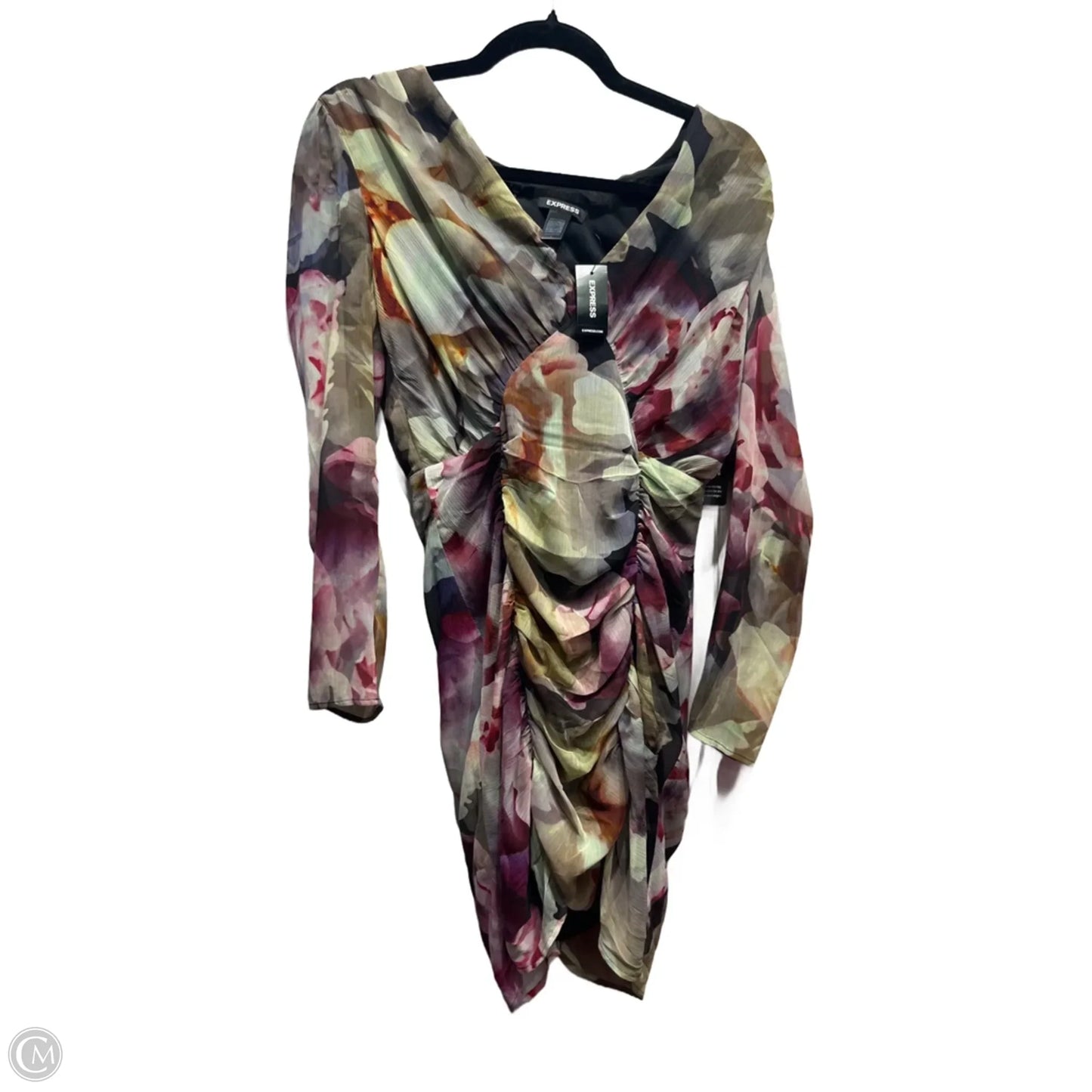 Dress Party Short By Express In Black & Purple, Size: 6