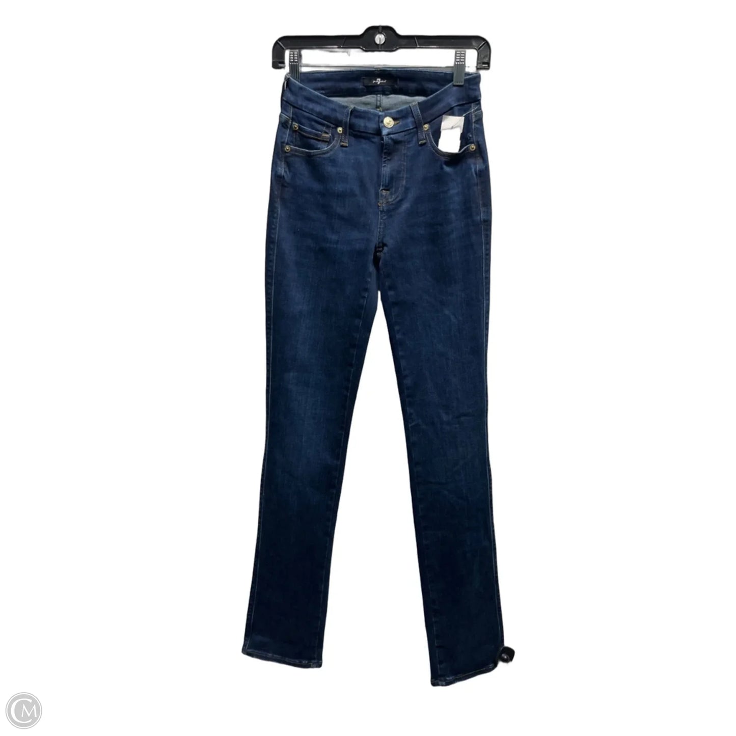 Jeans Skinny By 7 For All Mankind In Blue Denim, Size: 2