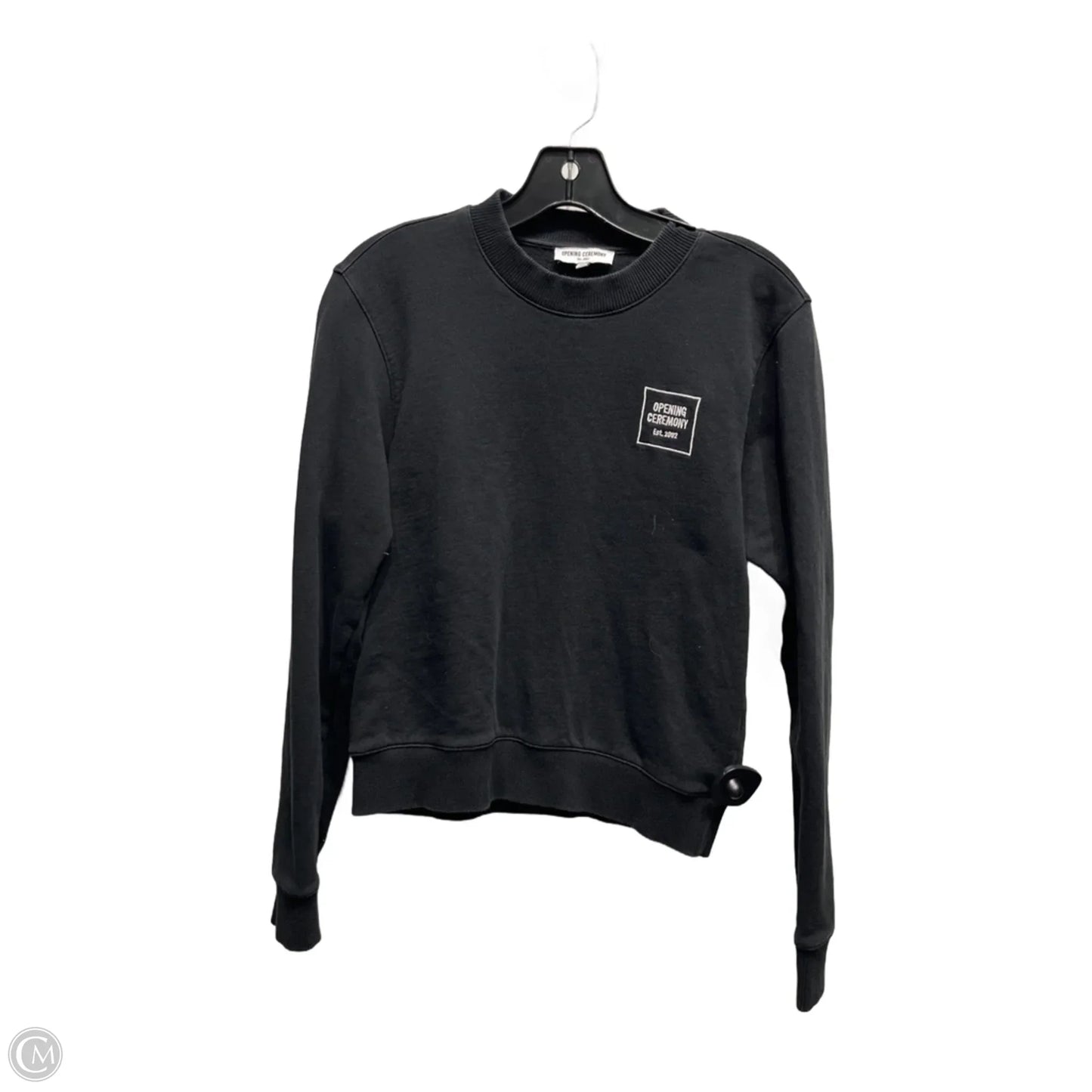 Sweatshirt Crewneck By OPENING CERWMONY In Black & White, Size: S