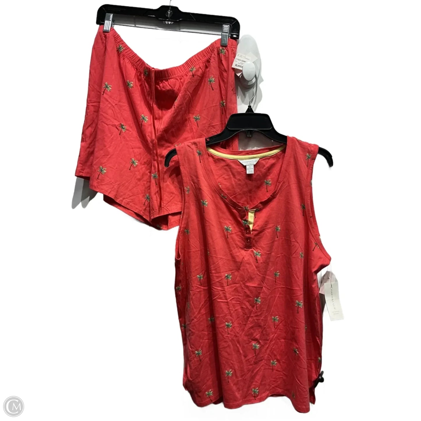 Shorts Set By Charter Club In Coral, Size: Xl