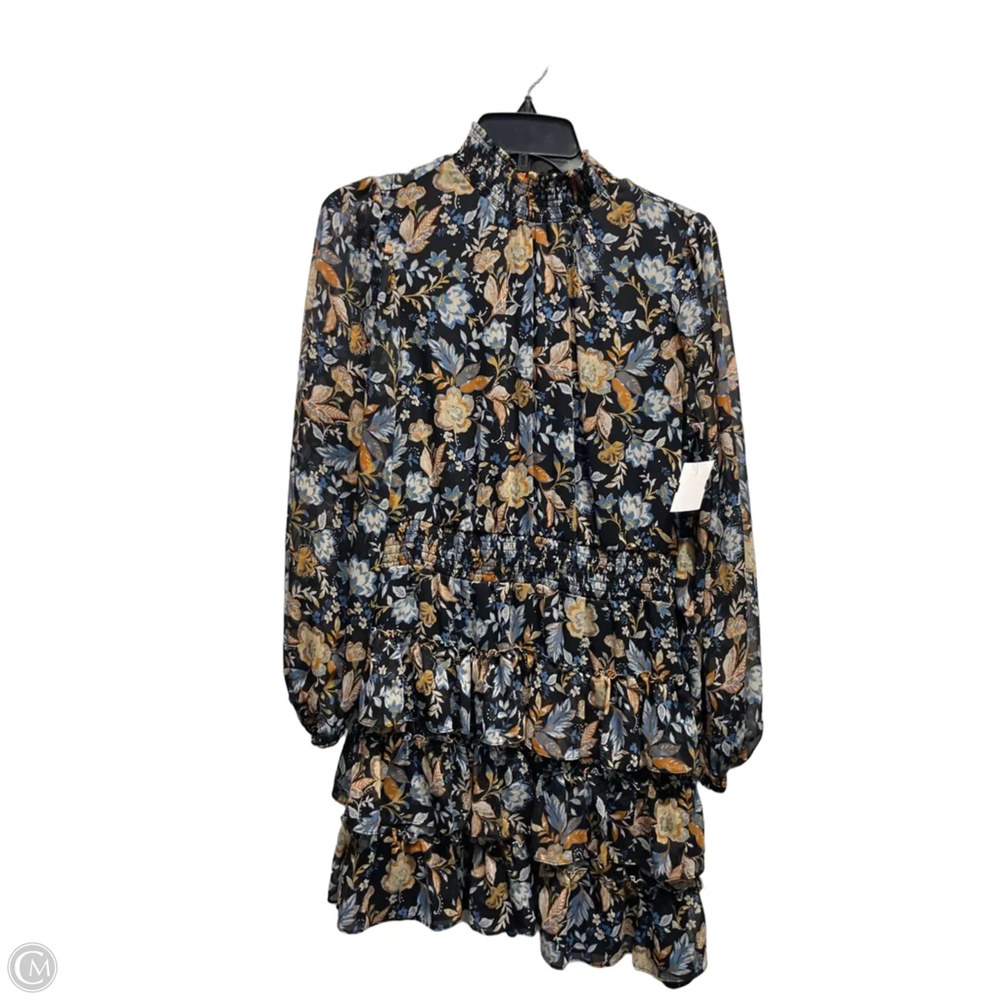Dress Work By Express In Black & Blue, Size: M