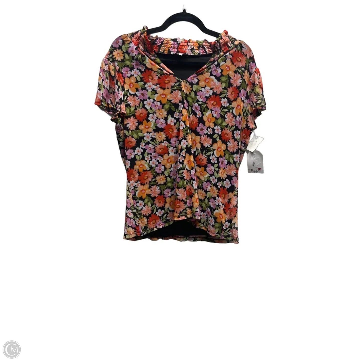 Top Short Sleeve By poppi Orange, Size: Xl