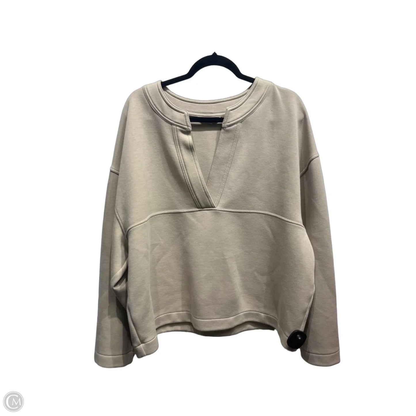Top Long Sleeve By Banana Republic In Taupe, Size: Xxl
