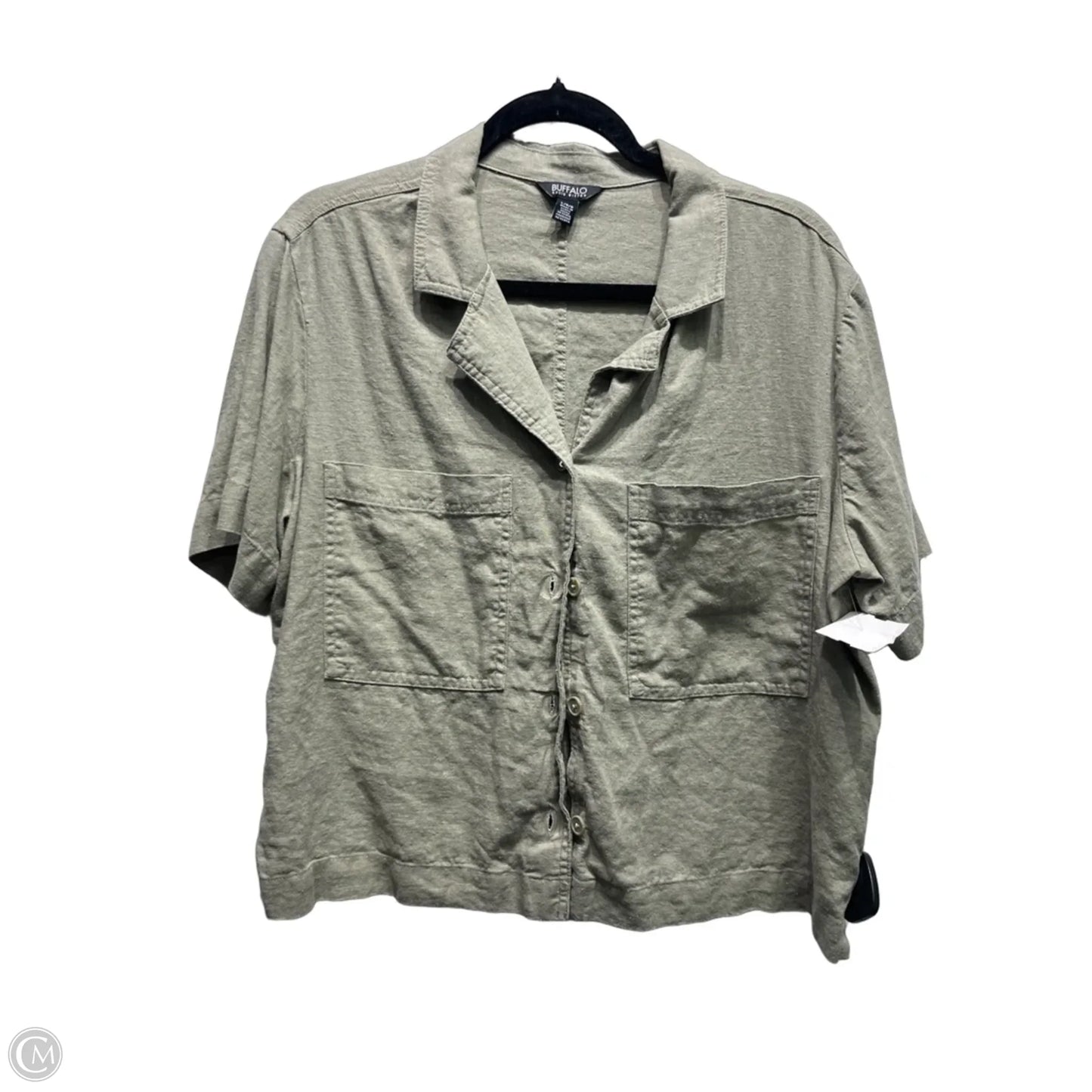 Top Short Sleeve By Buffalo David Bitton In Green, Size: L