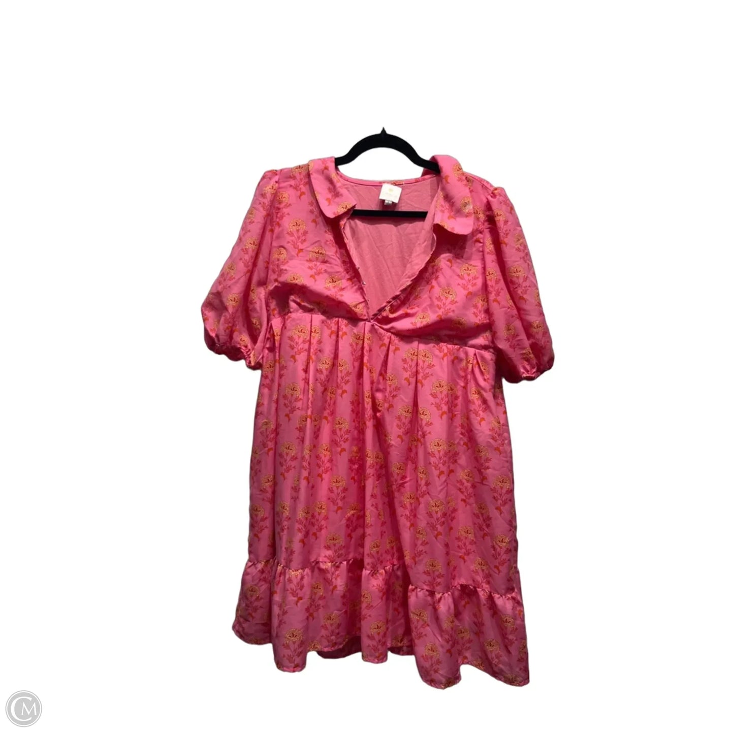 Dress Casual Short By J.marie In Pink & Red, Size: L