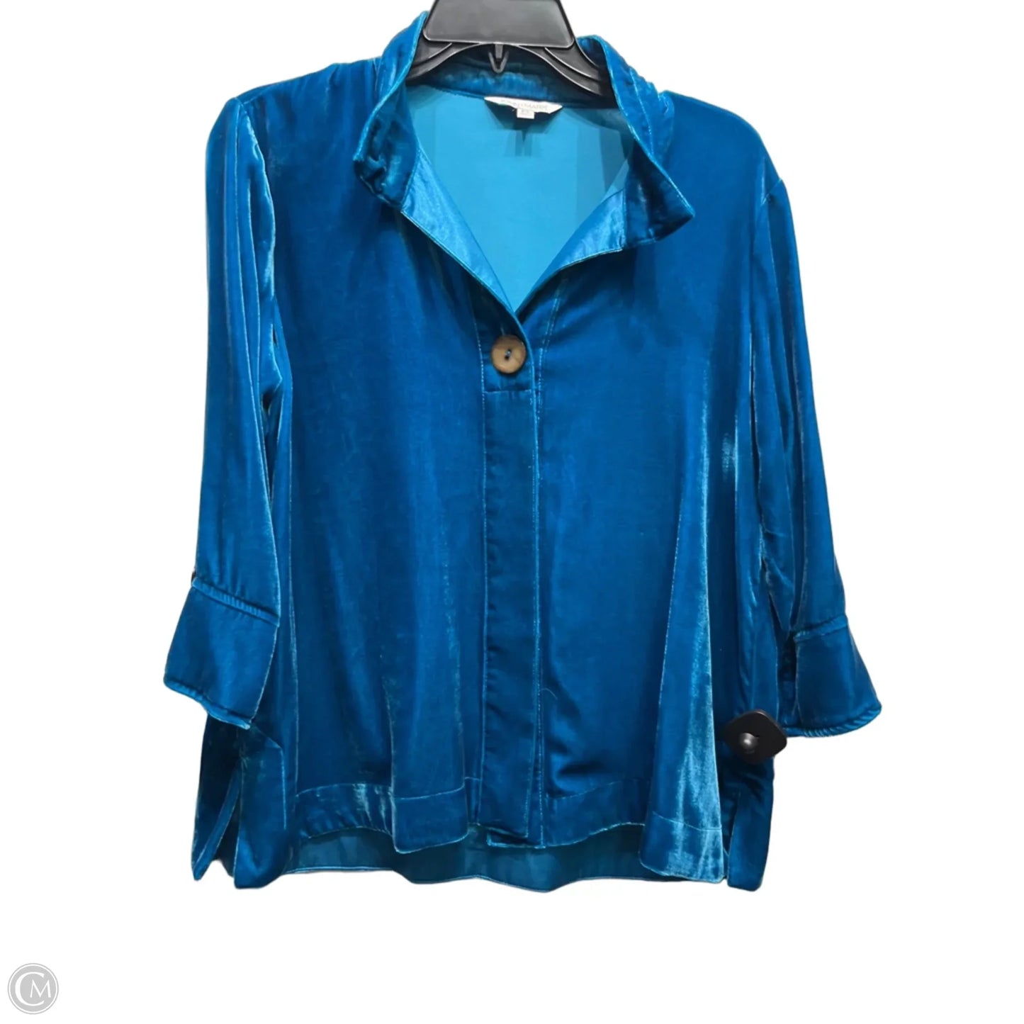 Top 3/4 Sleeve By John Mark In Teal, Size: S