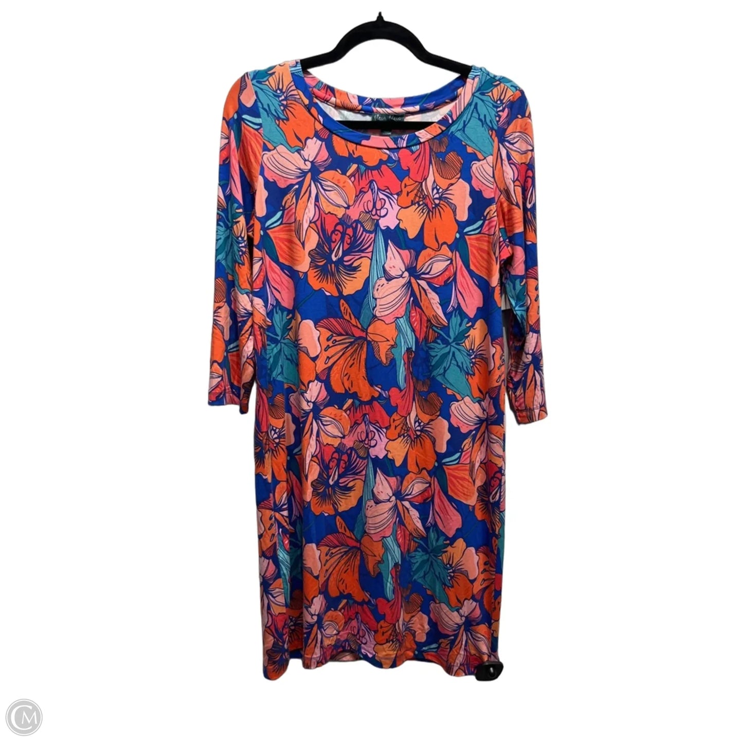 Dress Casual Short By flesh blue In Blue & Orange, Size: M