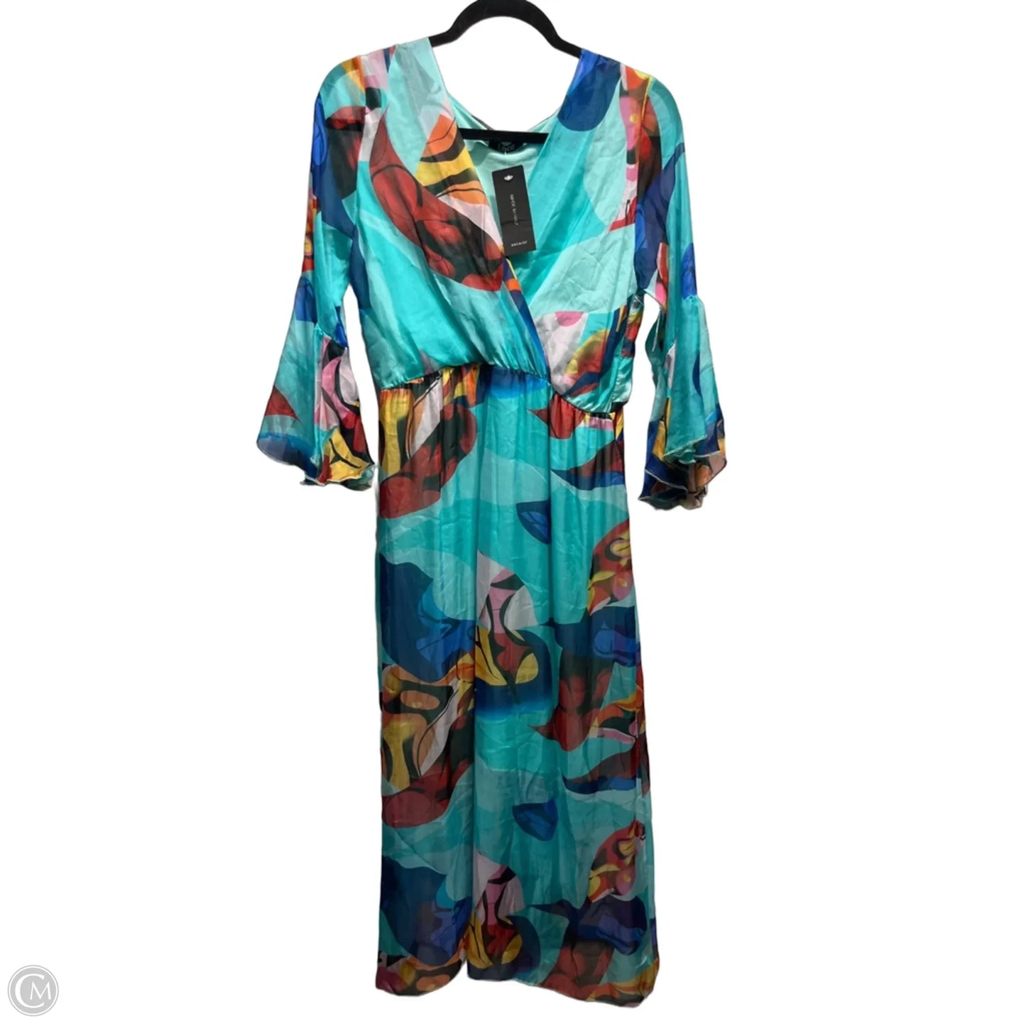Dress Casual Midi By M Made In Italy In Blue & Red, Size: Osfm
