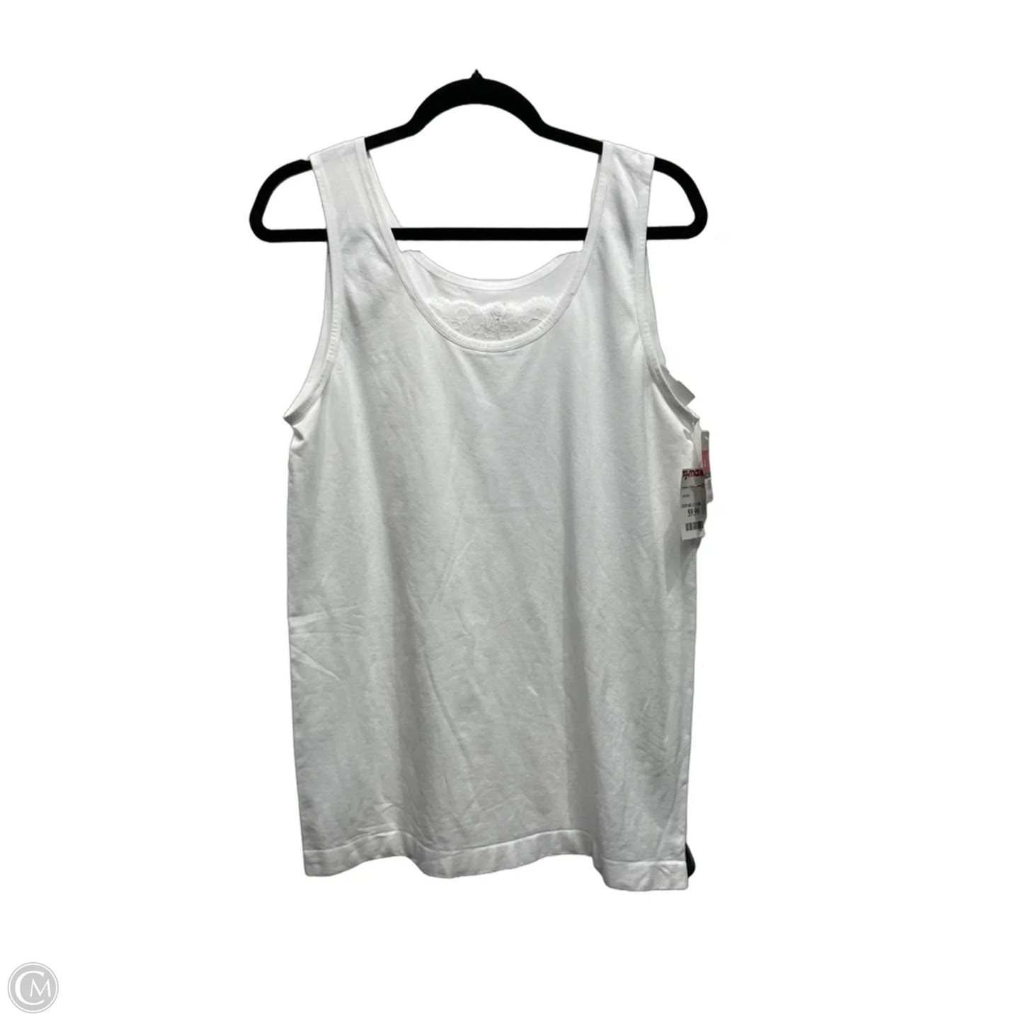 Top Sleeveless Basic By jillia In White, Size: 2x