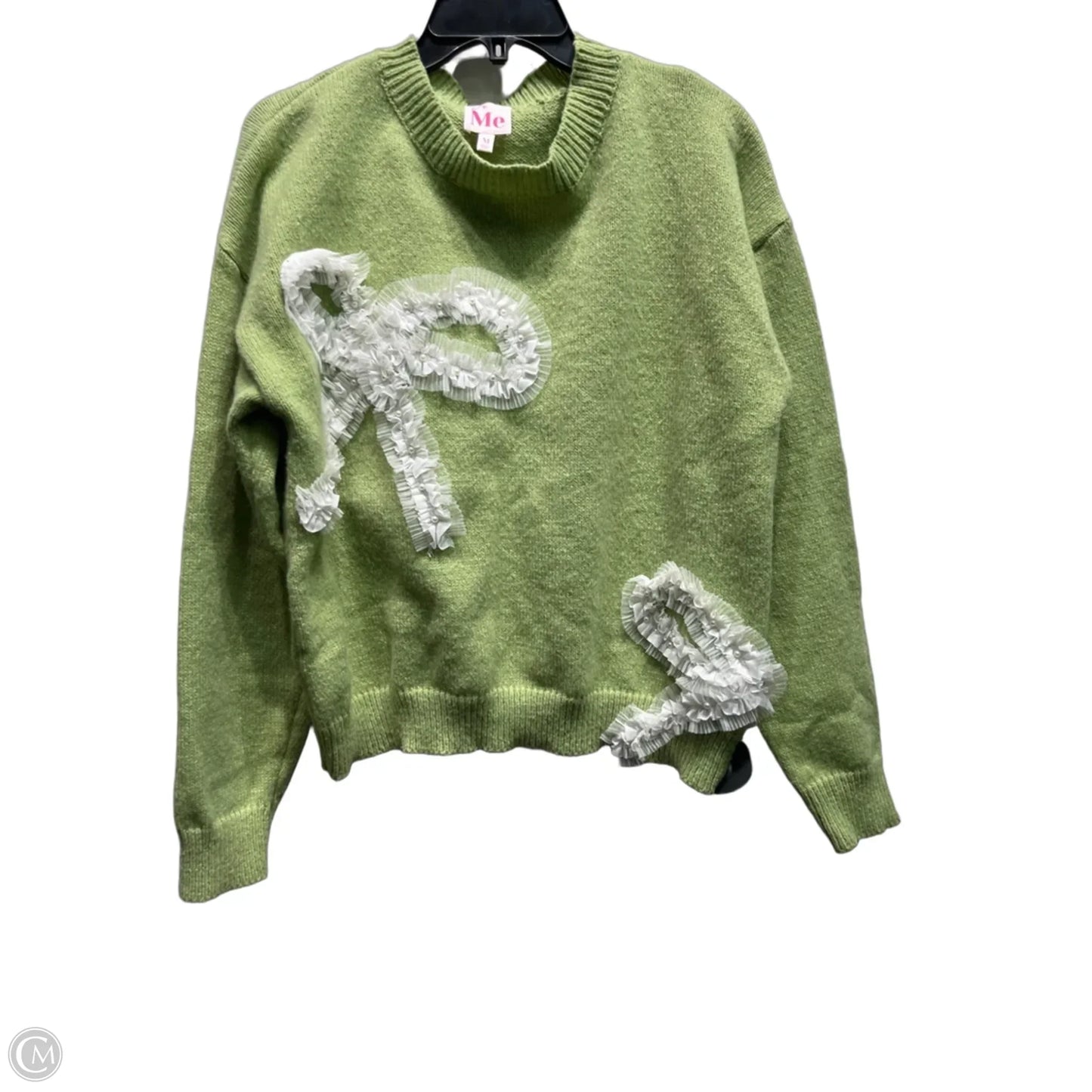 Sweater By SO ME In Green & White, Size: M