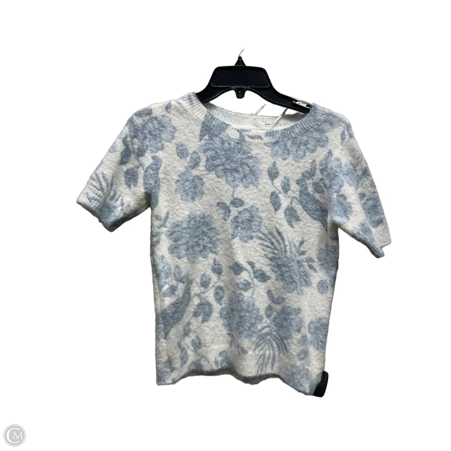 Sweater Short Sleeve By Rachel Zoe In Blue & White, Size: Xs