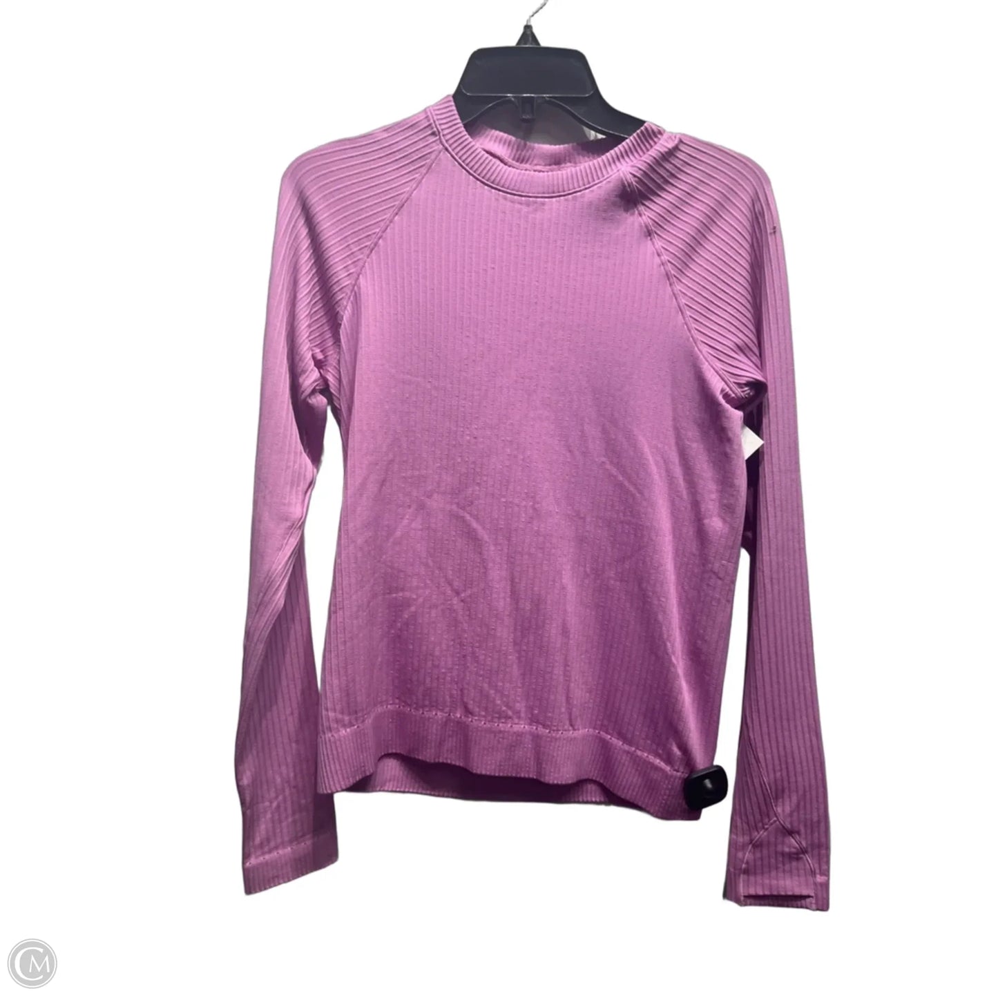 Athletic Top Long Sleeve Collar By Lululemon In Purple, Size: S