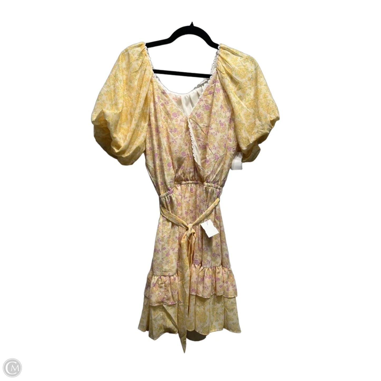 Dress Casual Short By love colette In Pink & Yellow, Size: L