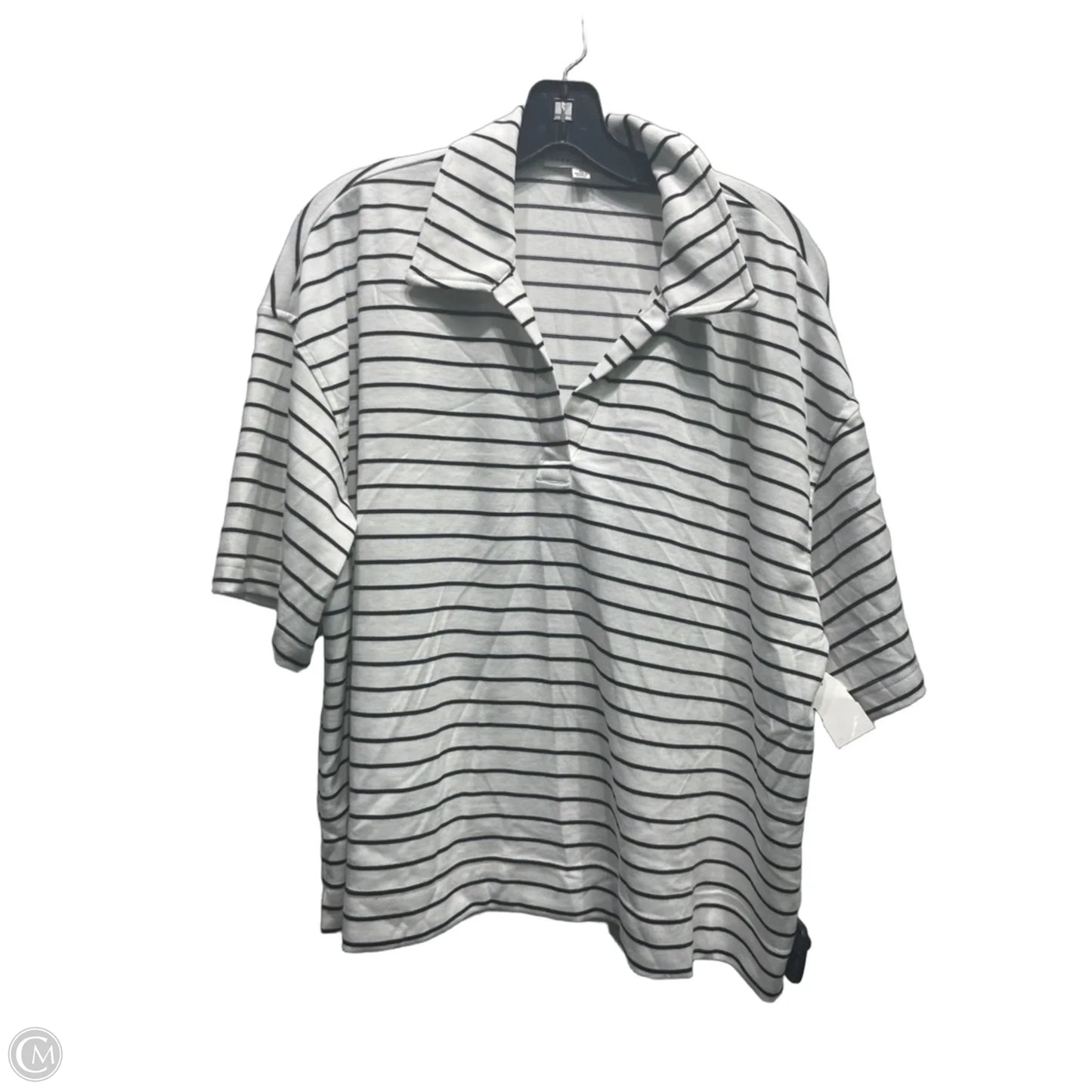 Top Short Sleeve By Jane And Delancey In Black & White, Size: Xl
