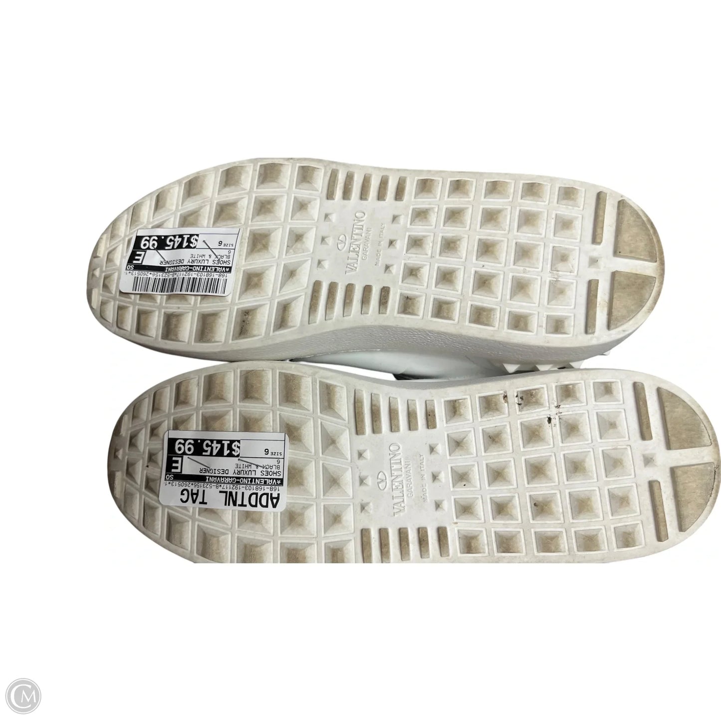 Shoes Luxury Designer By Valentino-garavani In Black & White, Size: 6