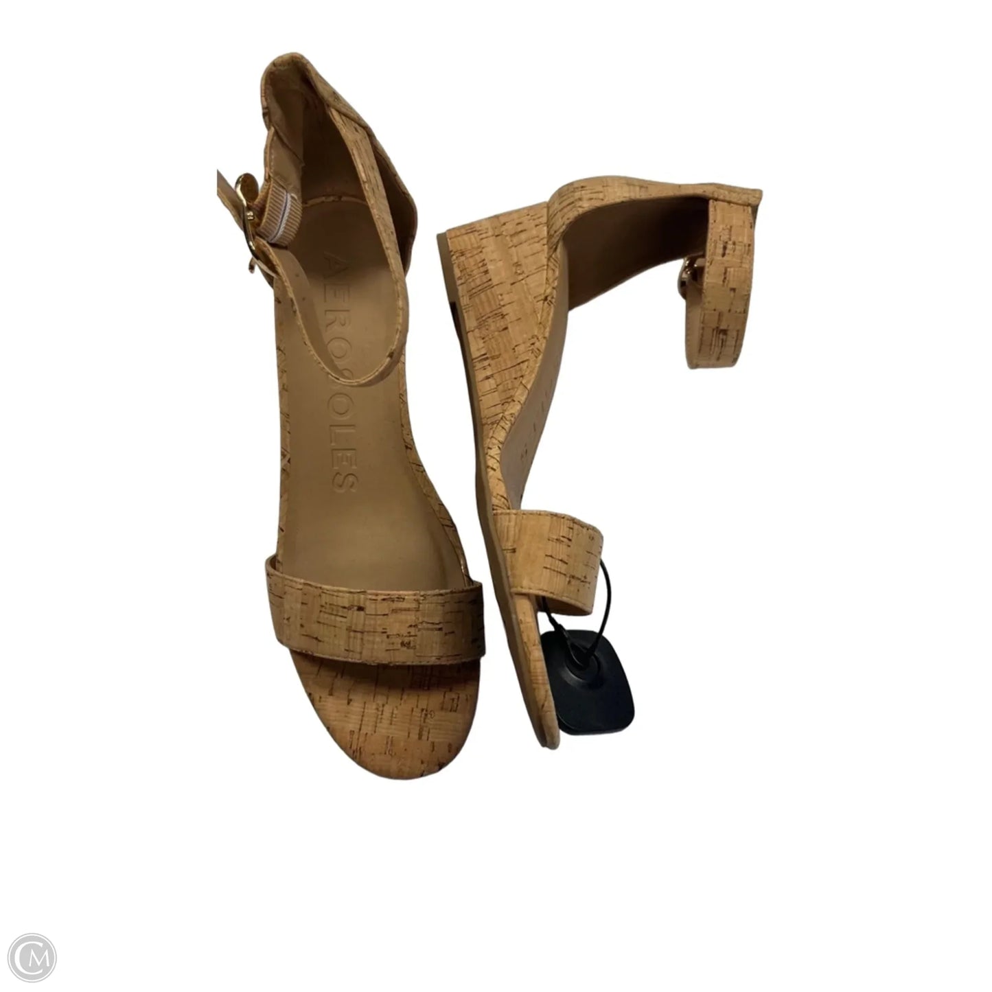 Sandals Heels Wedge By Aerosoles In Tan, Size: 8.5